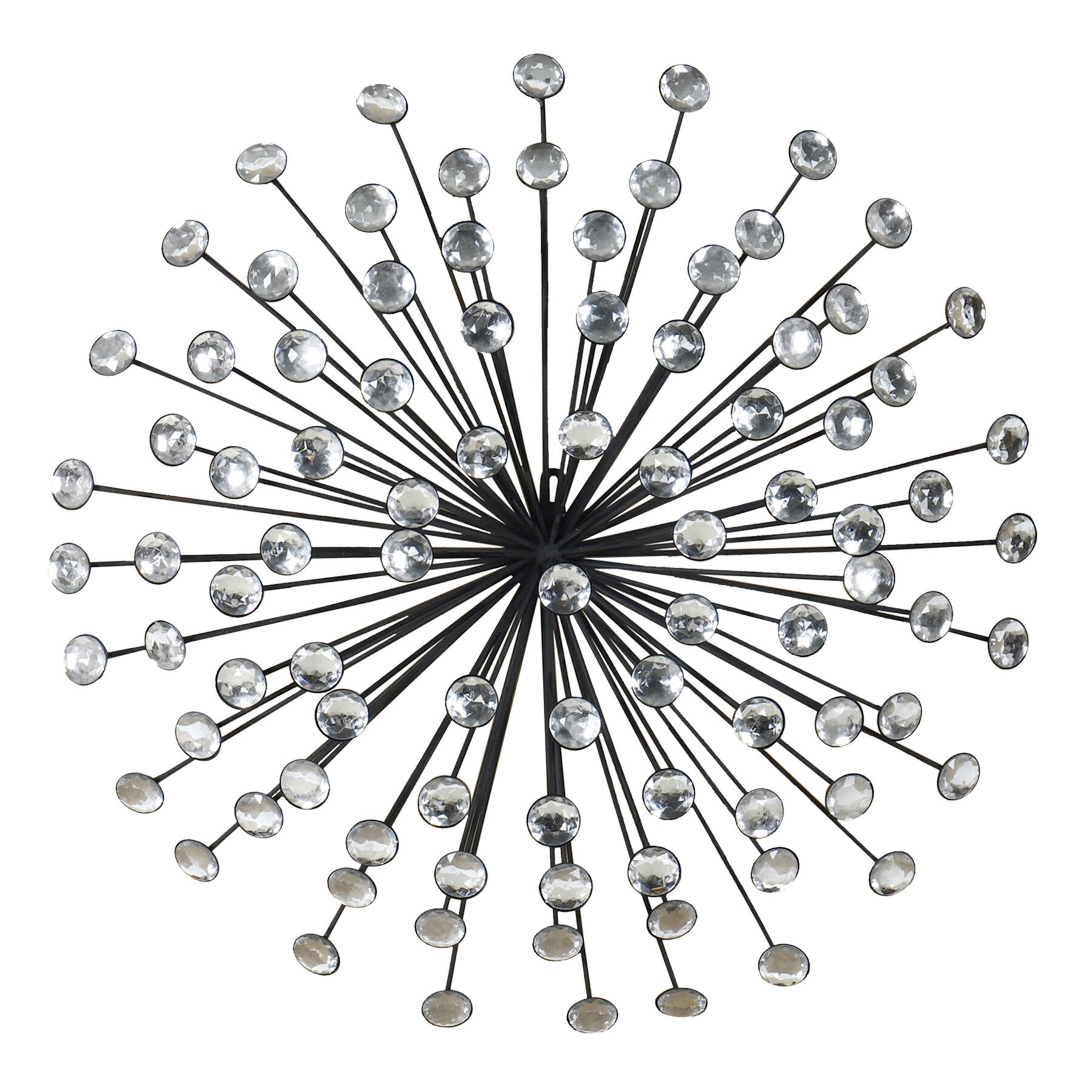 Black Metal Starburst Wall Art, 24"