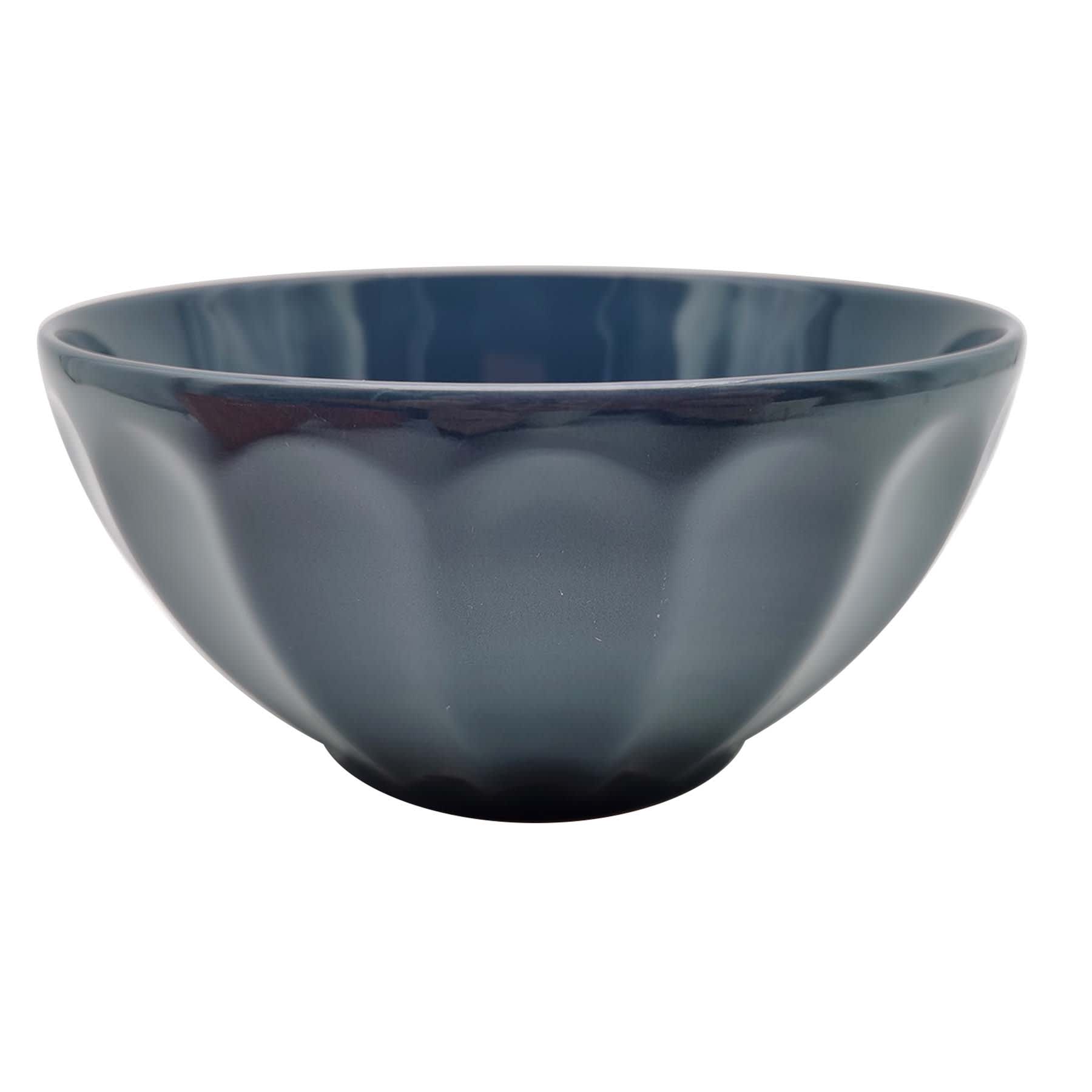 Found & Fable Navy Blue Amfali Cereal Bowl, 6"