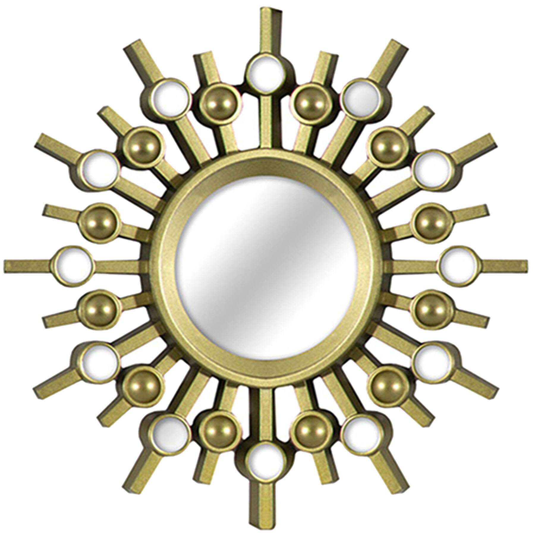 3-Piece Gold Ornate Wall Mirror Set, 10"