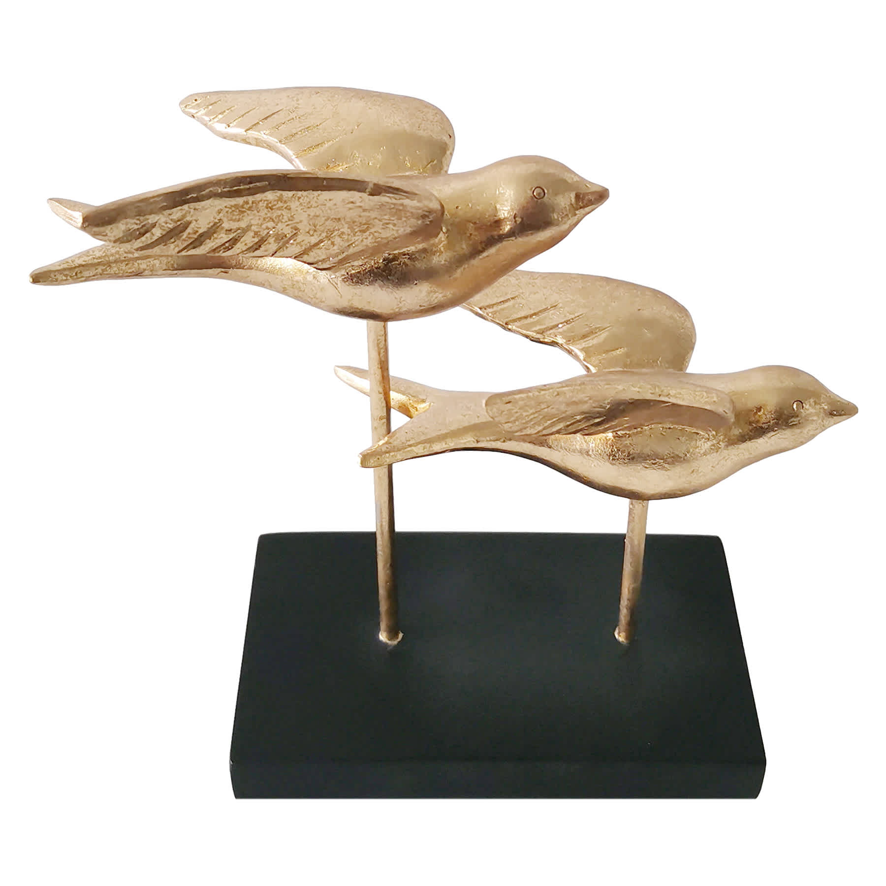 Honeybloom Gold Twin Swallows Figurine, 8"