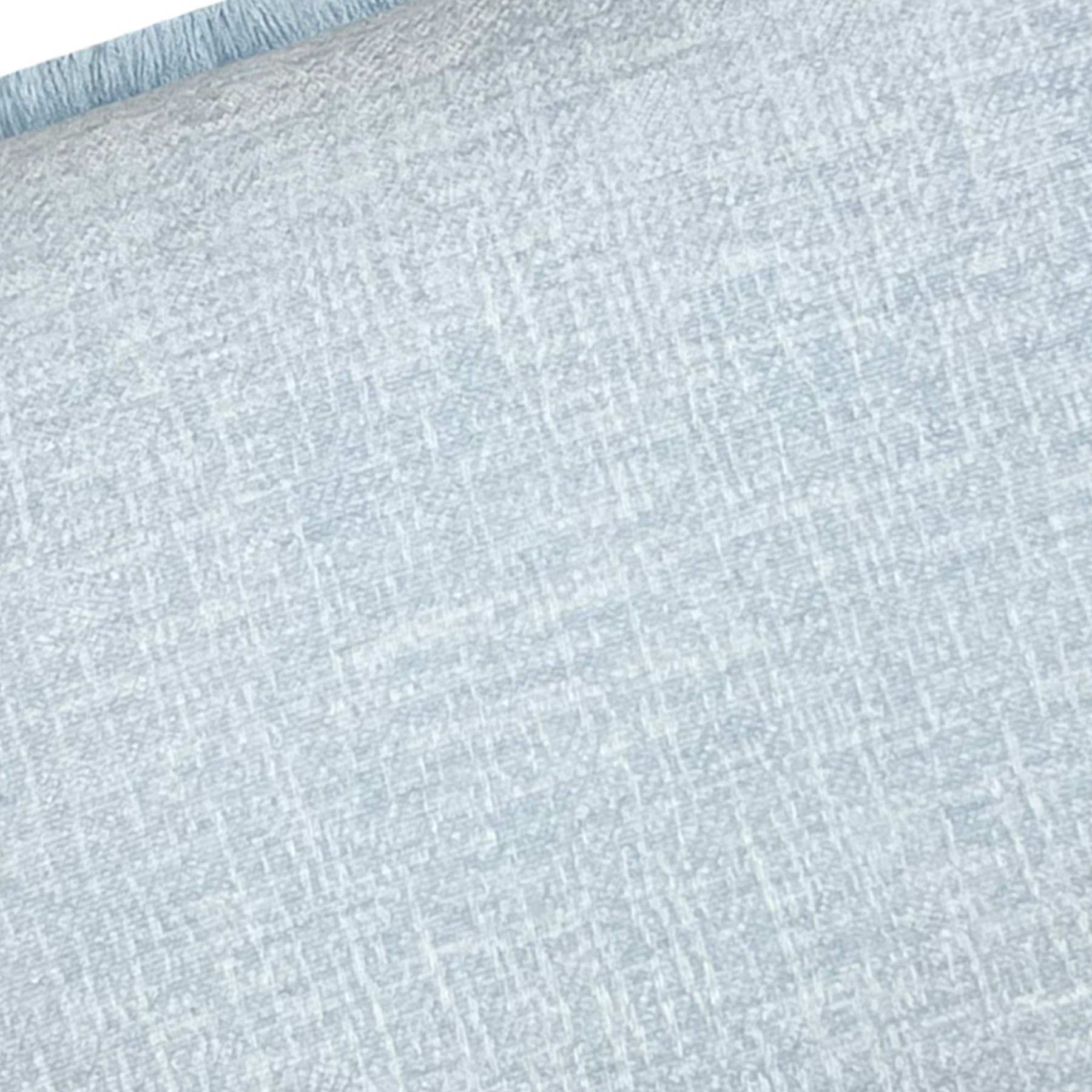 Providence Blue Chenille Throw Pillow with Fringe, 14x20