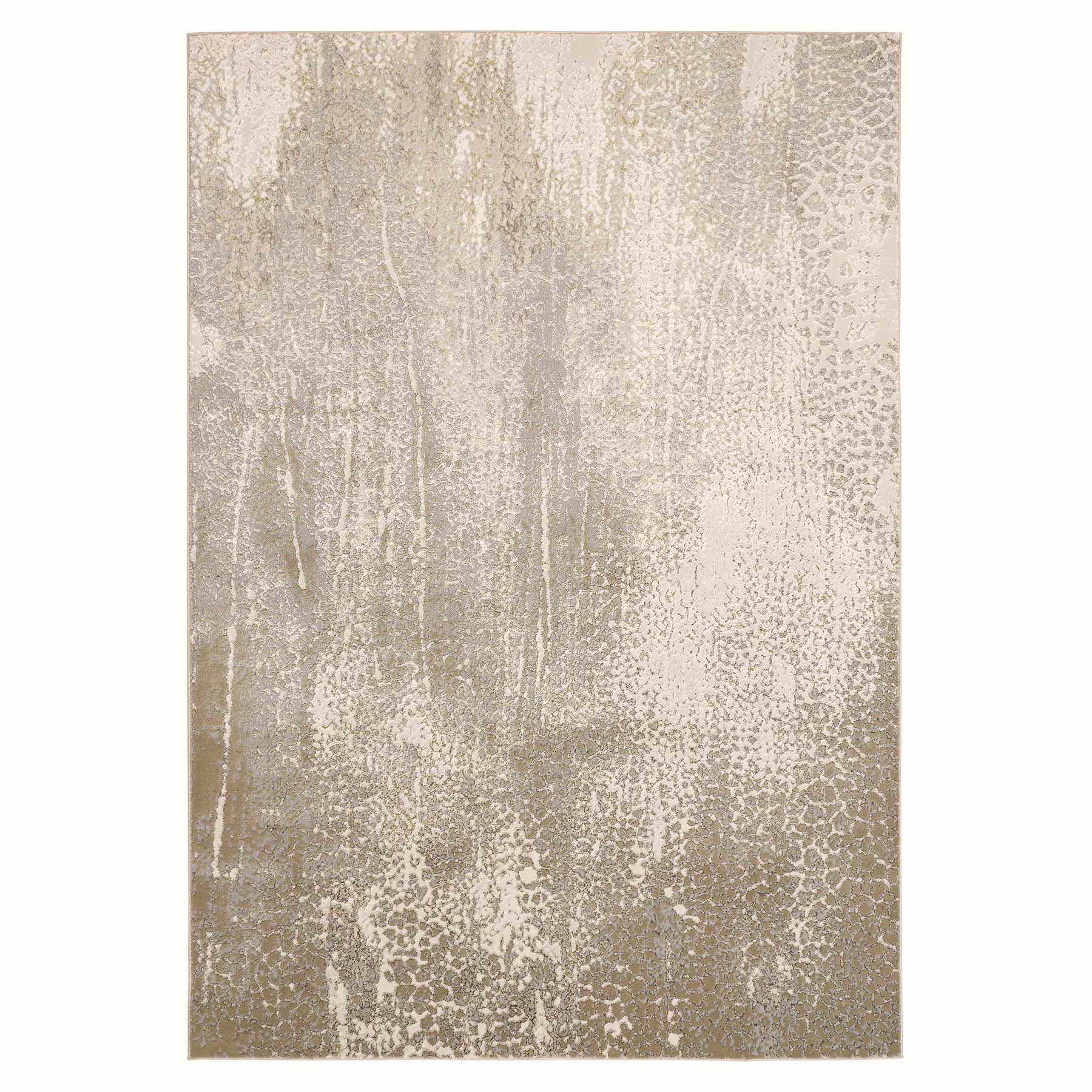 (A489) Gresham Gold Abstract Accent Rug, 3x5