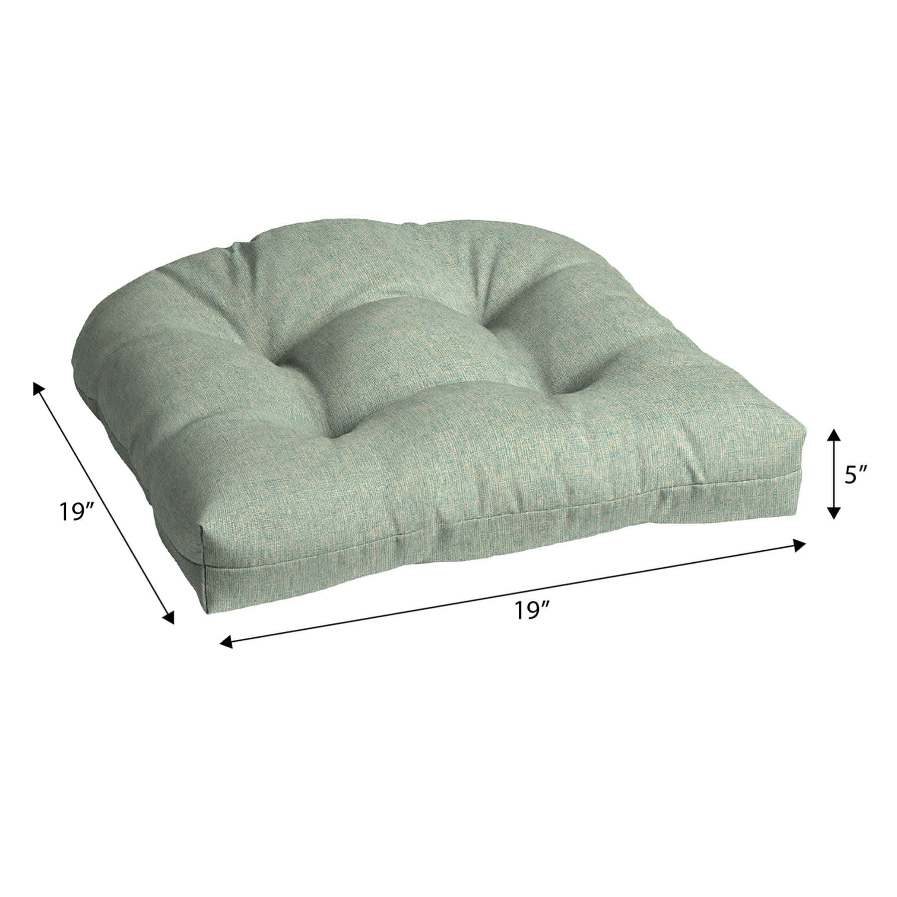 Spa Blue Premium Woven Outdoor Wicker Seat Cushion