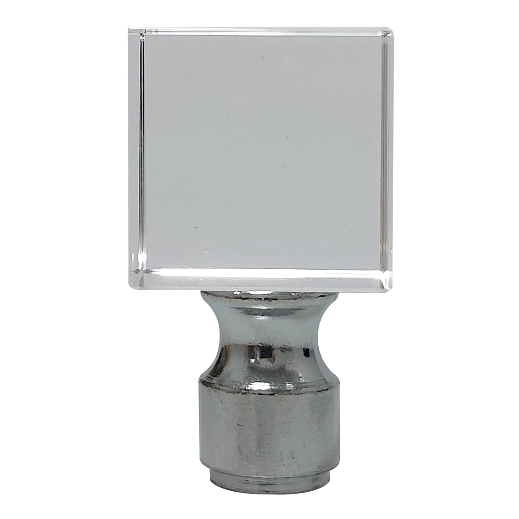 Acrylic & Chrome Square Lamp Finial