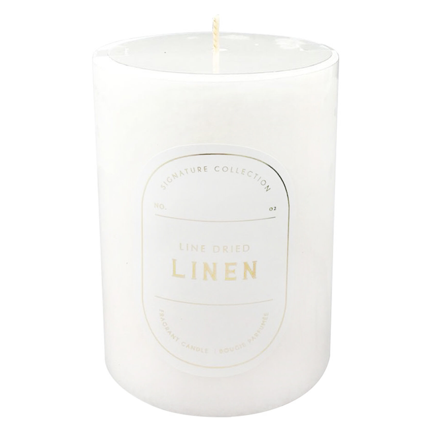Line Dried Linen Scented Pillar Candle, 3x4