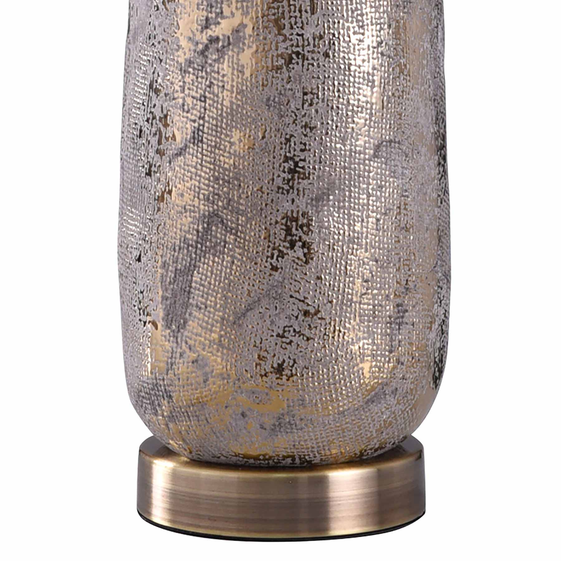 Grey & Gold Ceramic Medium Table Lamp Base, 21"