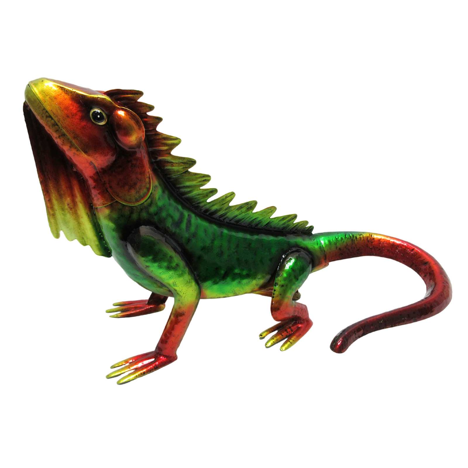 Metal Lizard Outdoor Garden Statue, 12"
