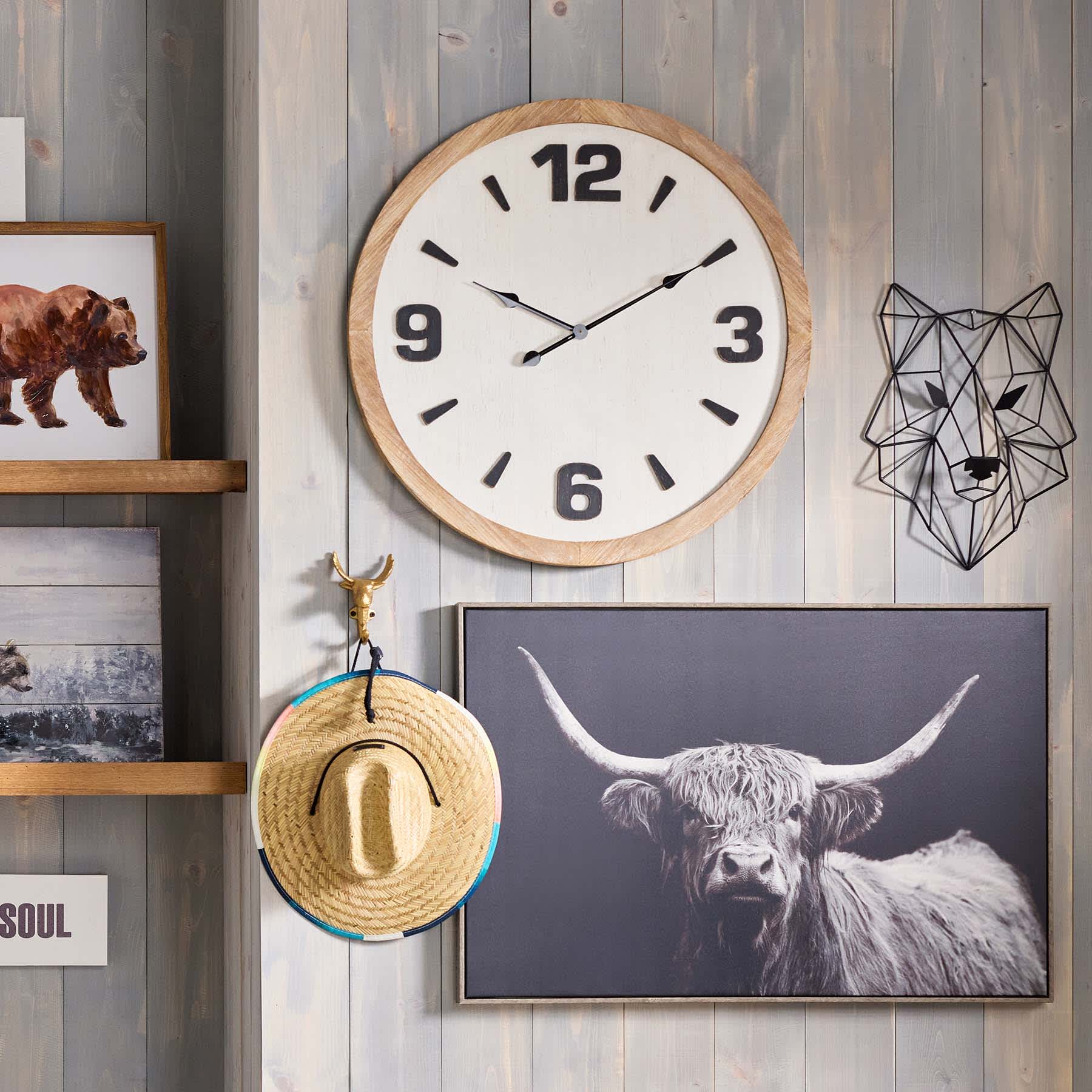 Ty Pennington Metal Wolf Wall Decor, 13x18