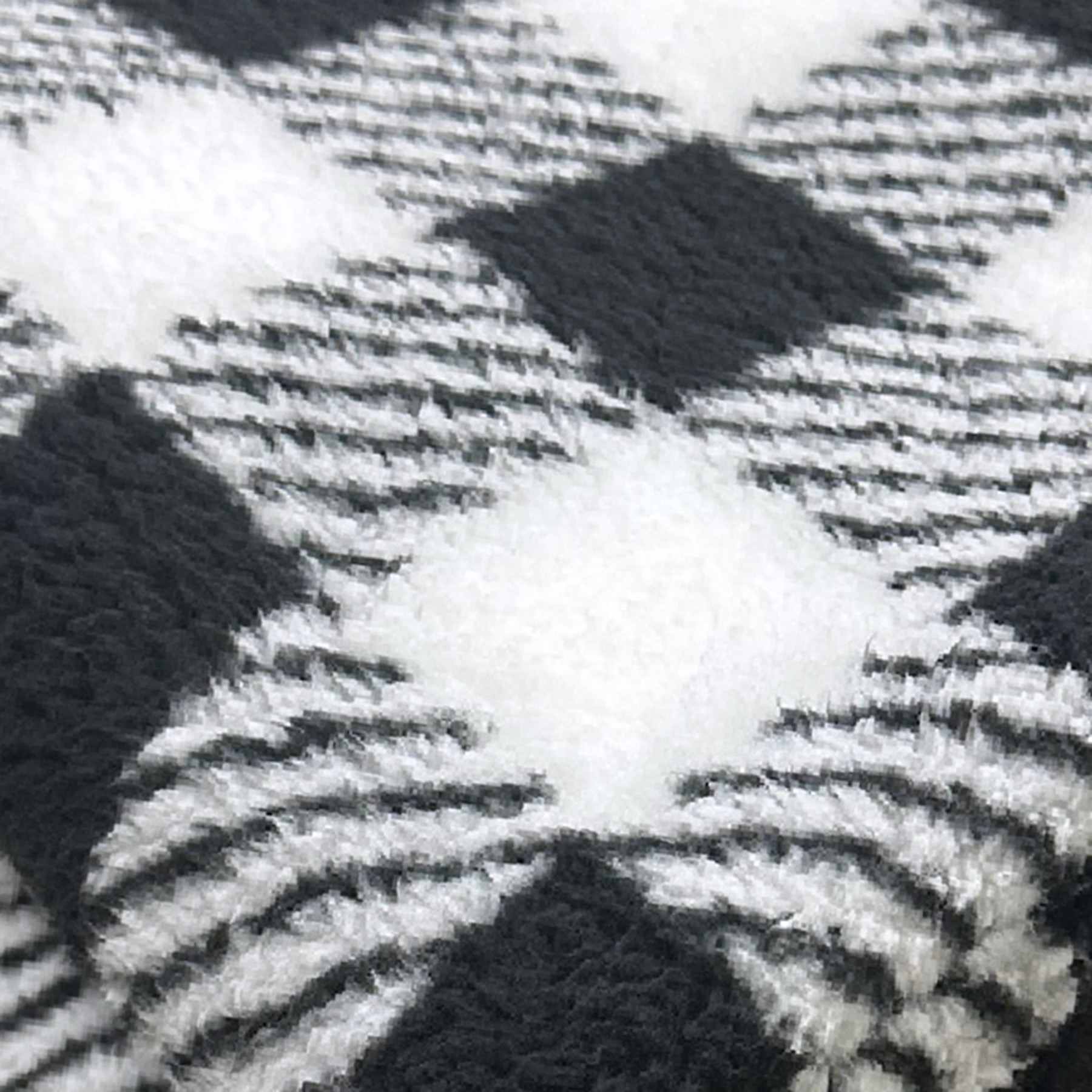 Black Buffalo Plaid Sherpa Throw Blanket, 50x60
