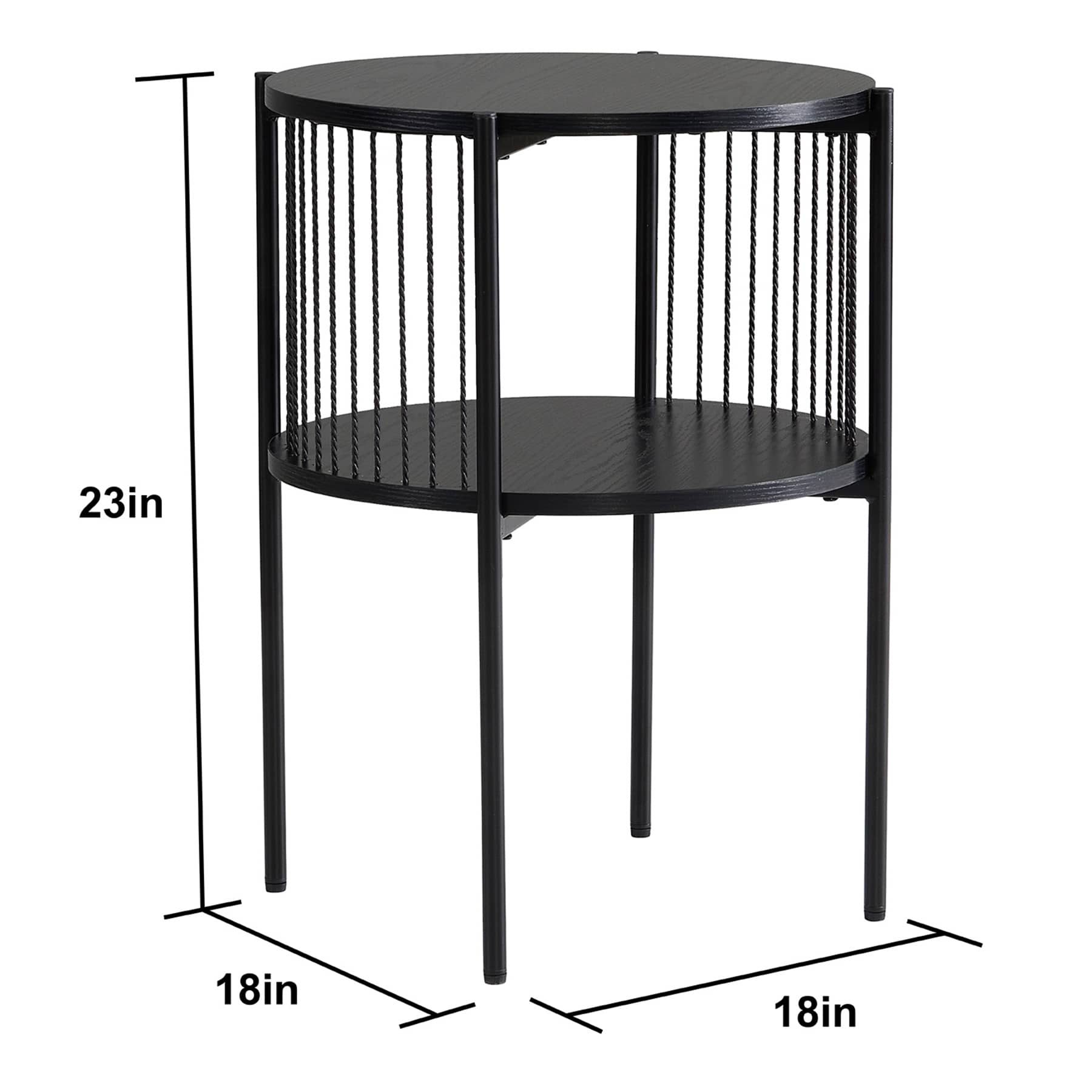 Crosby St. Xander Accent Table, Black