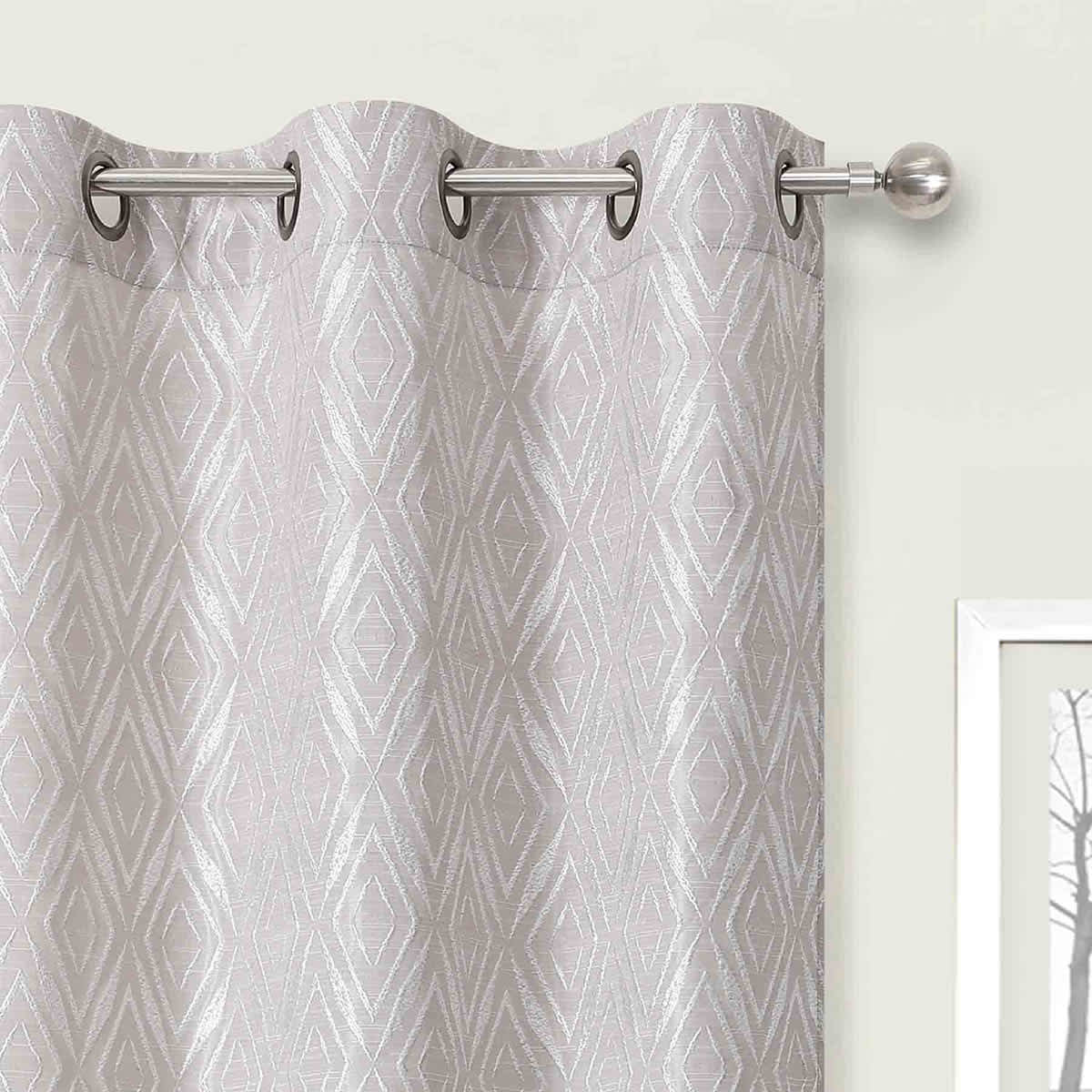 2-Pack Remi Grey Light Filtering Grommet Curtain Panel Set, 95"