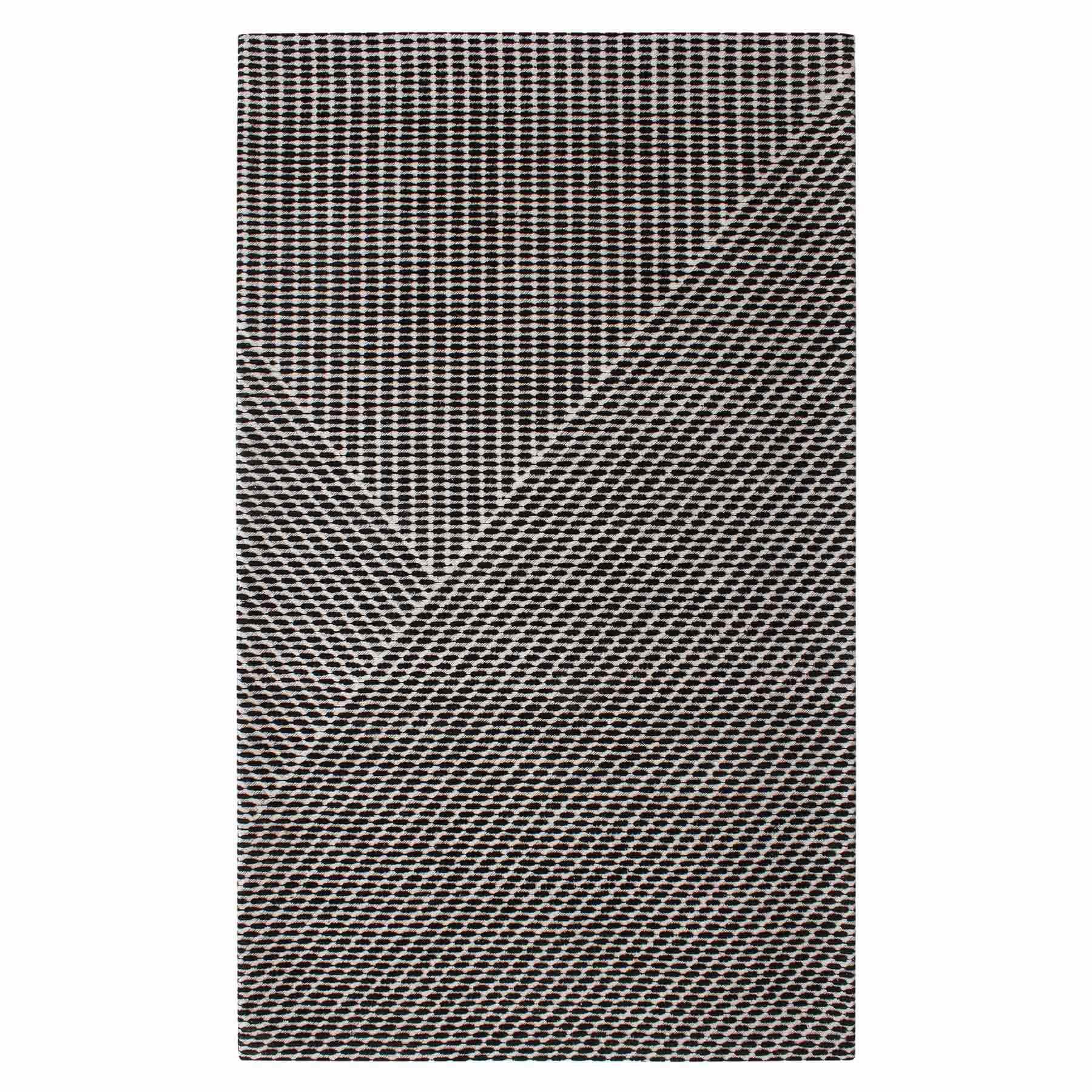 (B834) Found & Fable Dassel Black Woven Accent Rug, 2x4