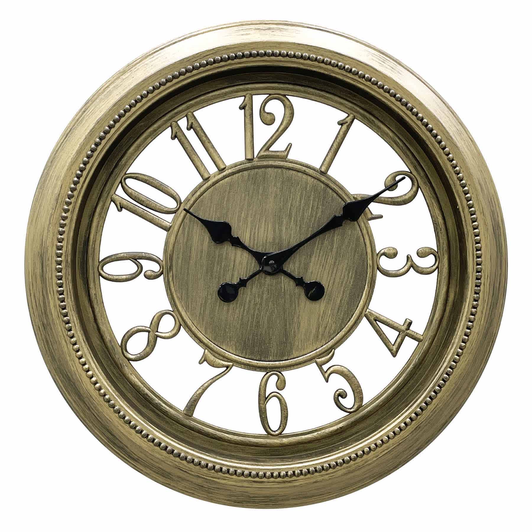 Rustic Gold Wall Clock, 22"