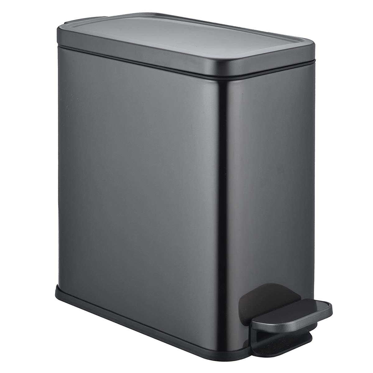 Black Stainless Steel Trash Bin, 9.7l