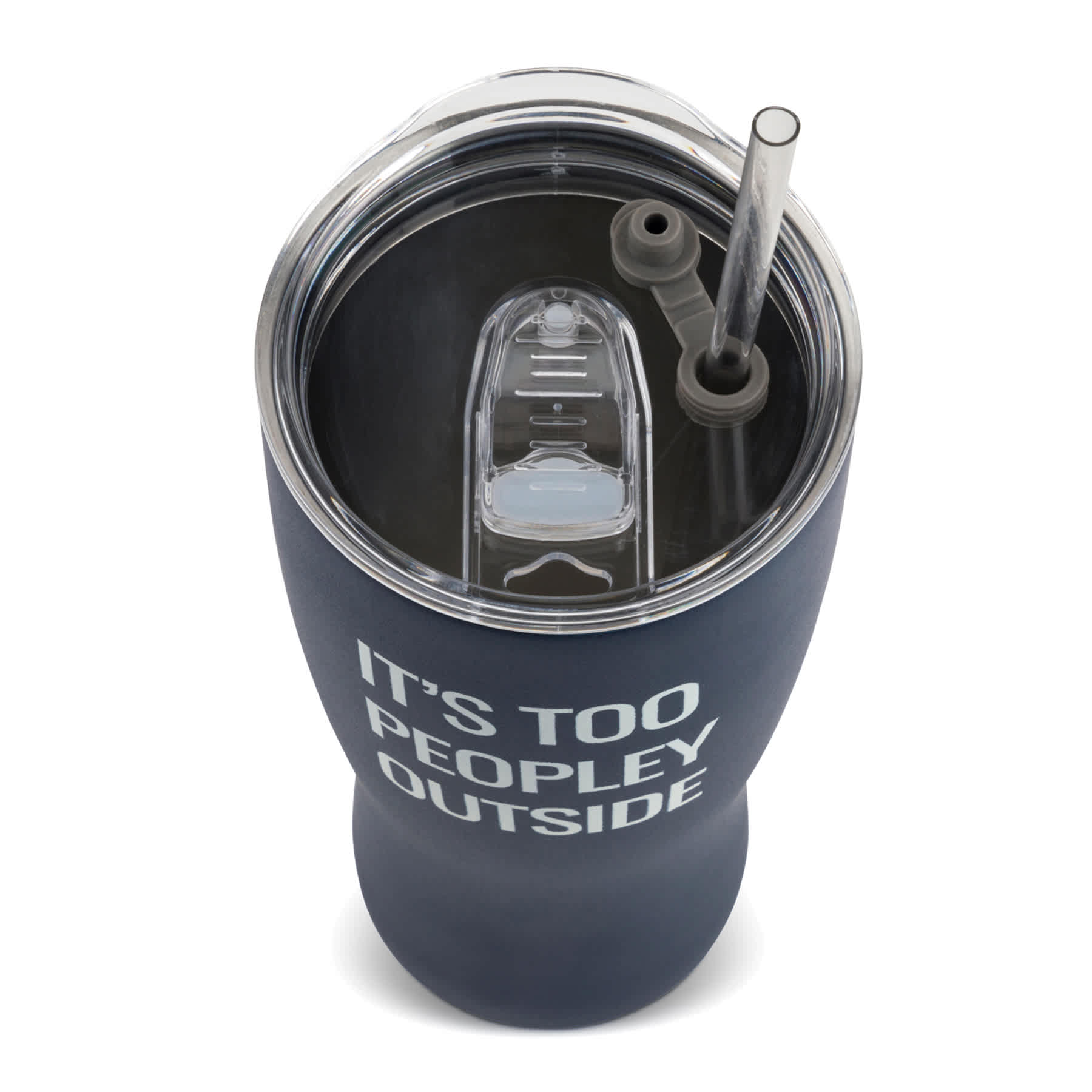 It's Too Peopley Outside Tumbler with Straw, 30oz