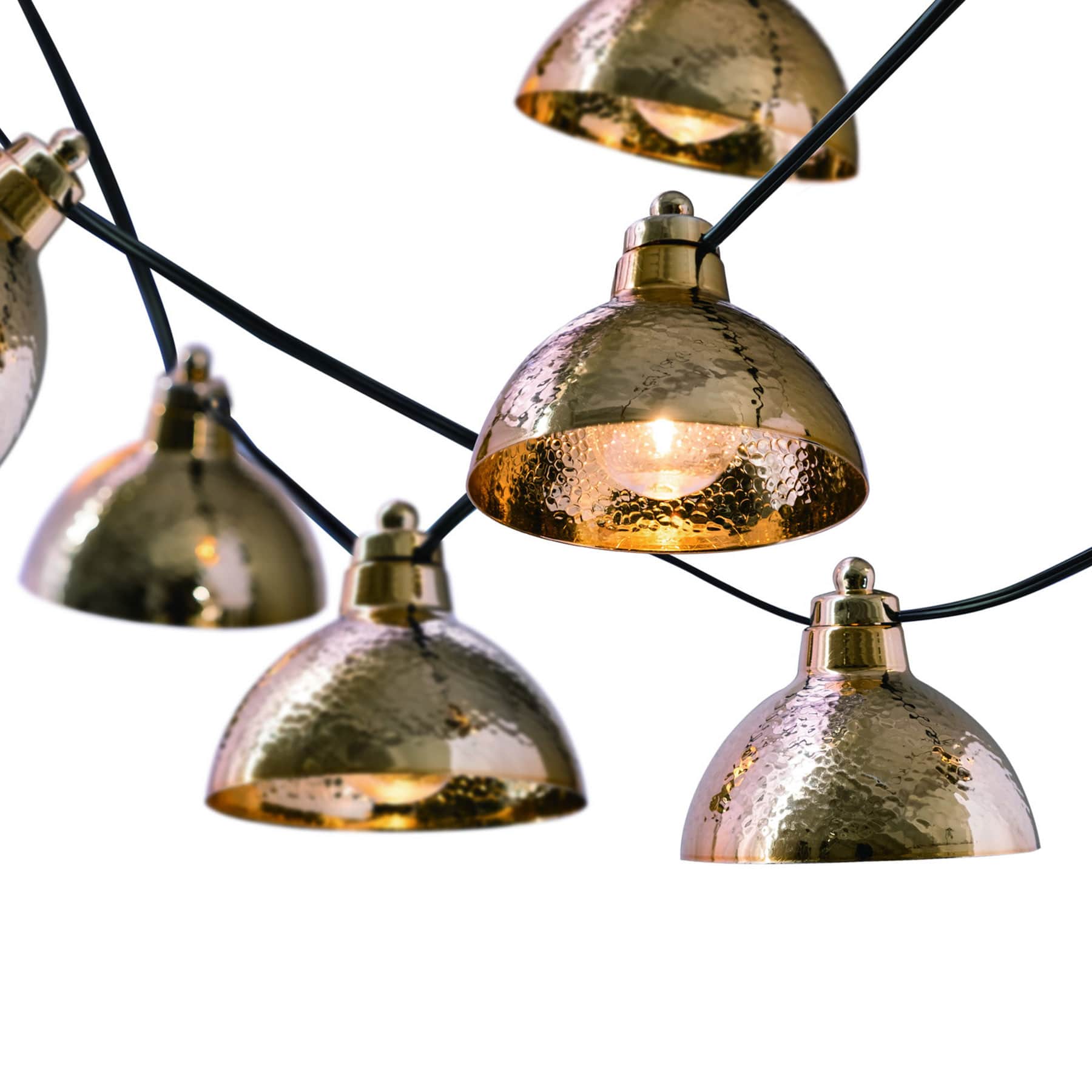 10-Count Gold Metal Lantern String Lights
