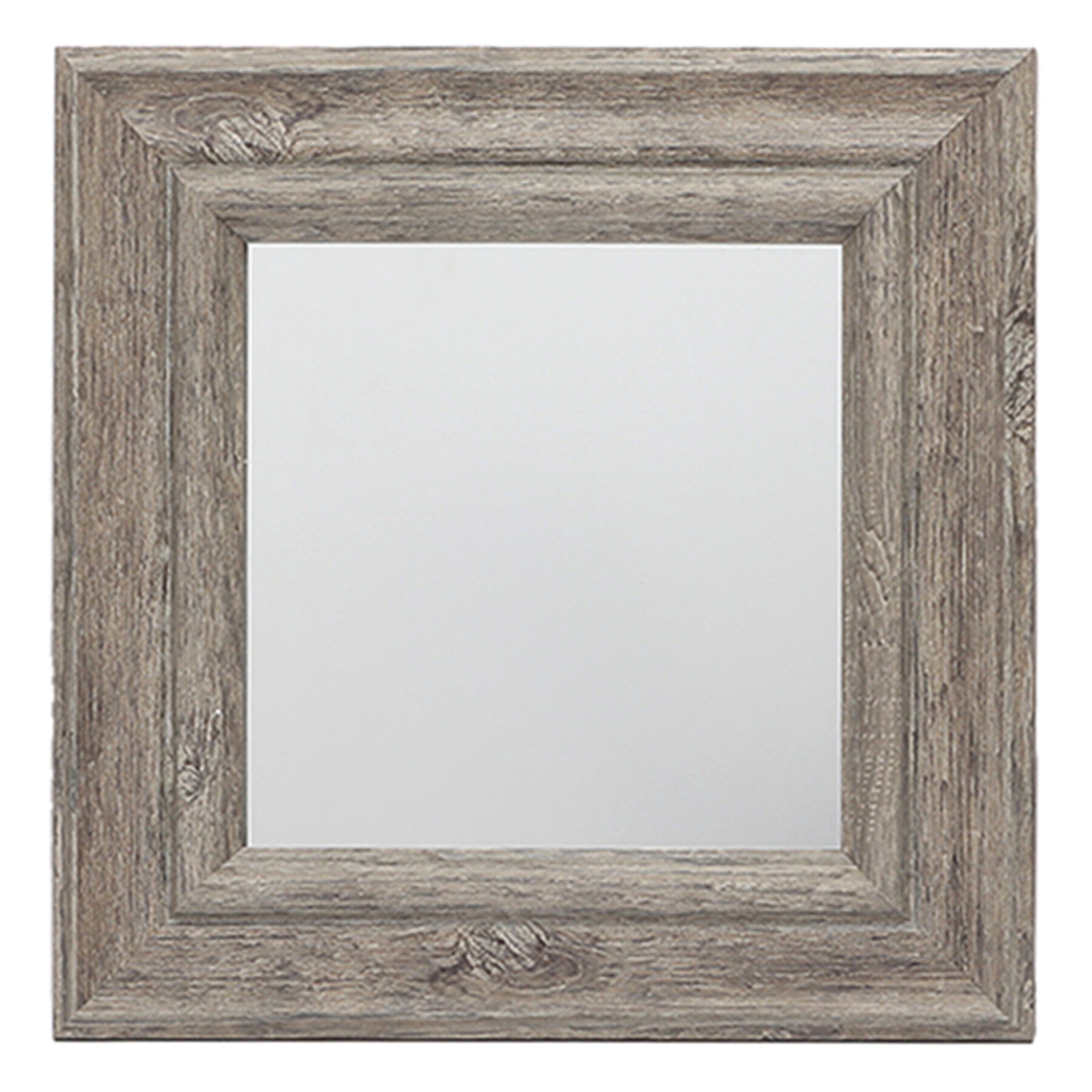 3-Piece Light Grey Square Wall Mirror Set, 10"