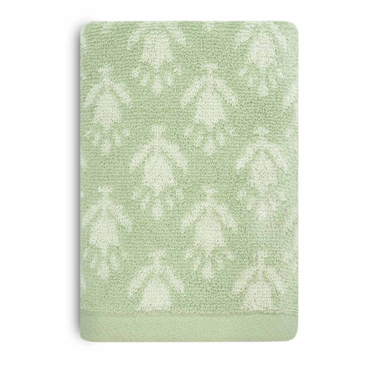 Honeybloom Plush Performance Sage Patterned Hand Towel, 16x28