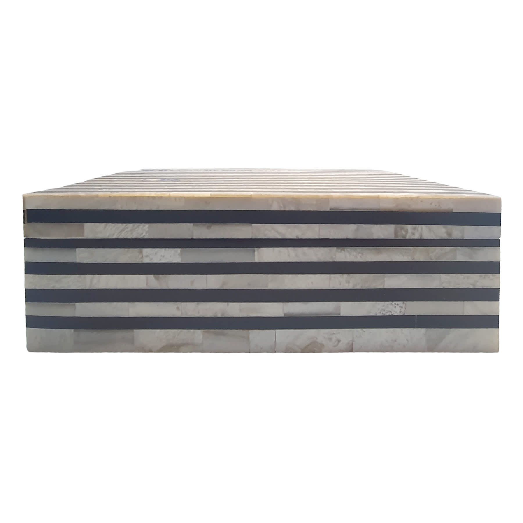 Black & Tan Striped Decorative Box, 10x8