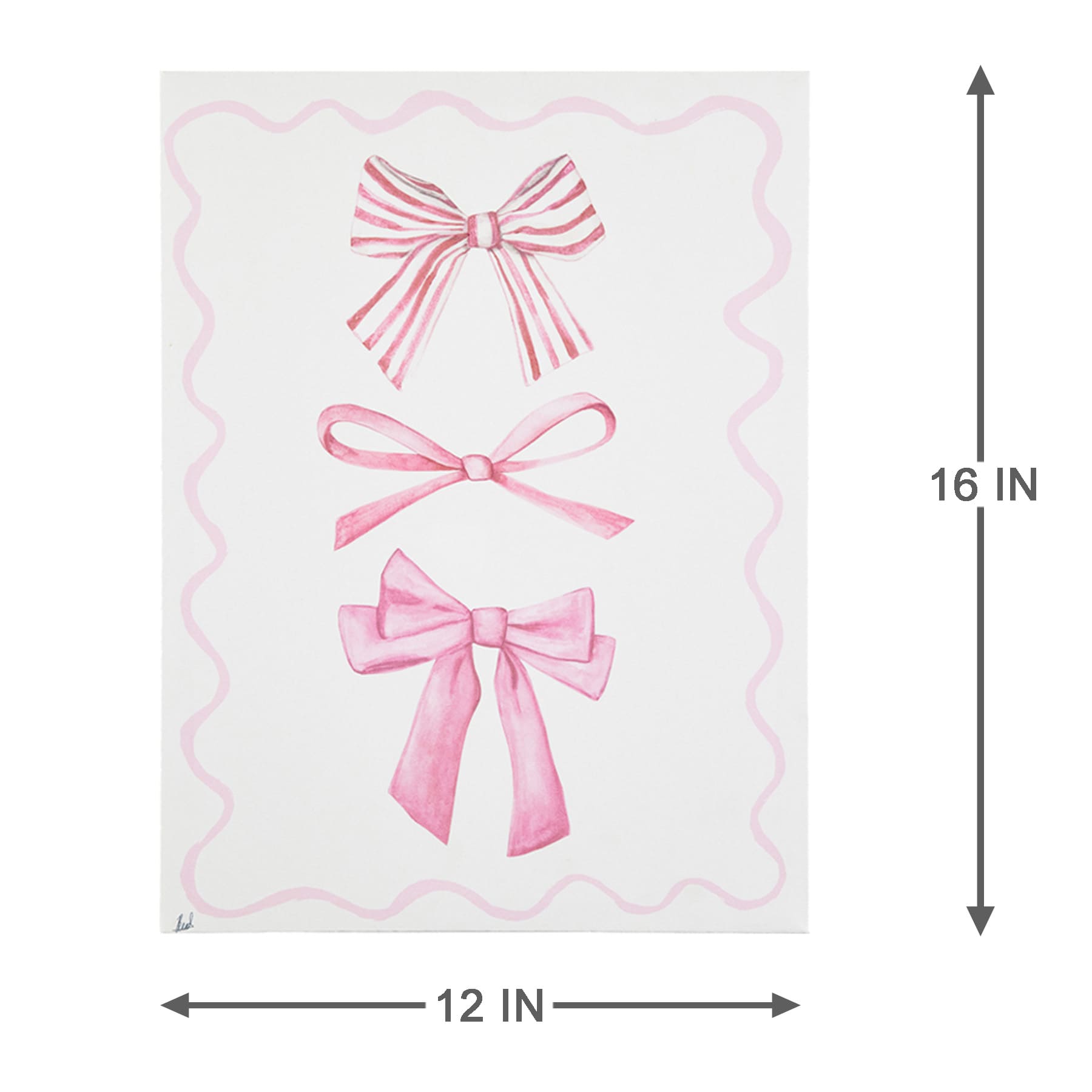 Bows Canvas Wall Art, 12x16
