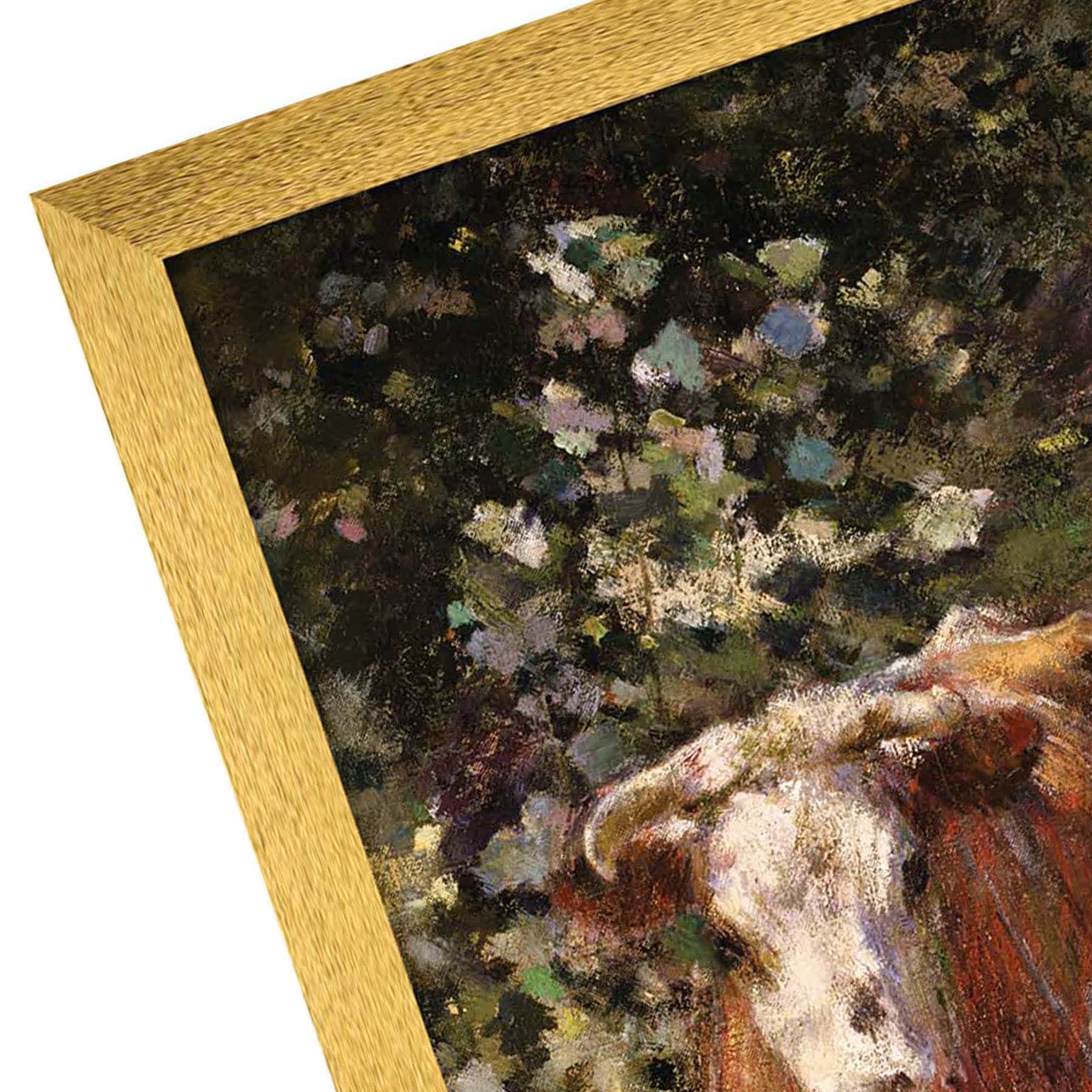 Framed Woman & Cow Wall Art, 8x10
