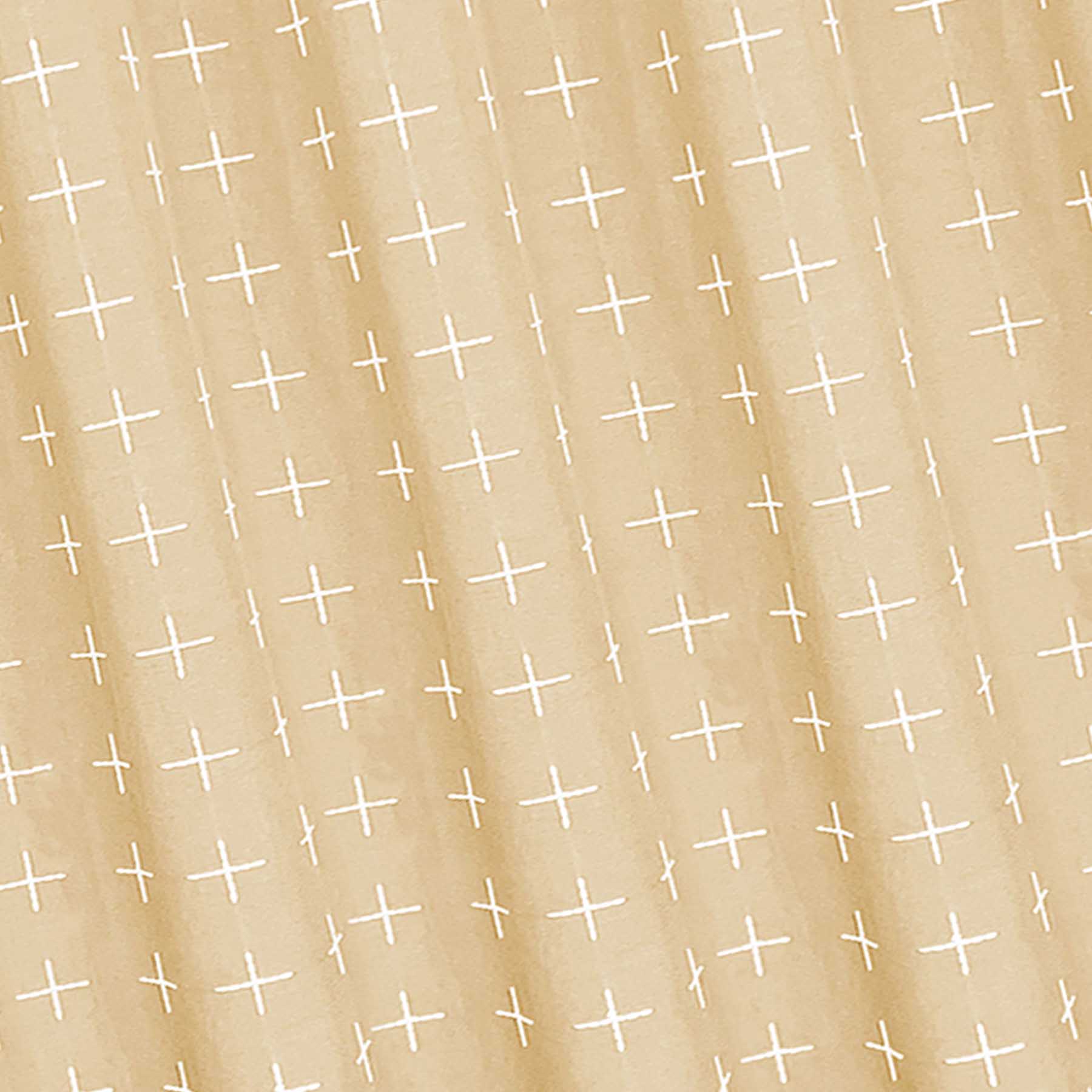 Honeybloom Yellow Crossover Embroidered Shower Curtain, 72"