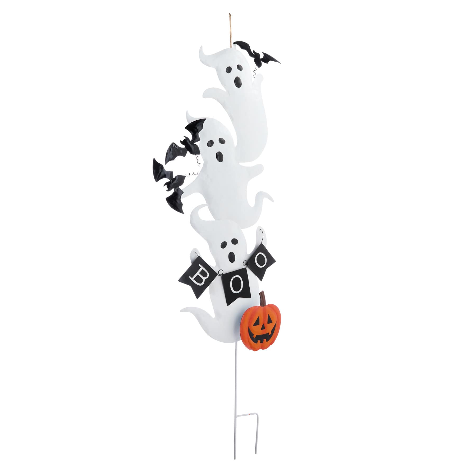 Happy Haunting Stacked Ghost Yardstake, 40"