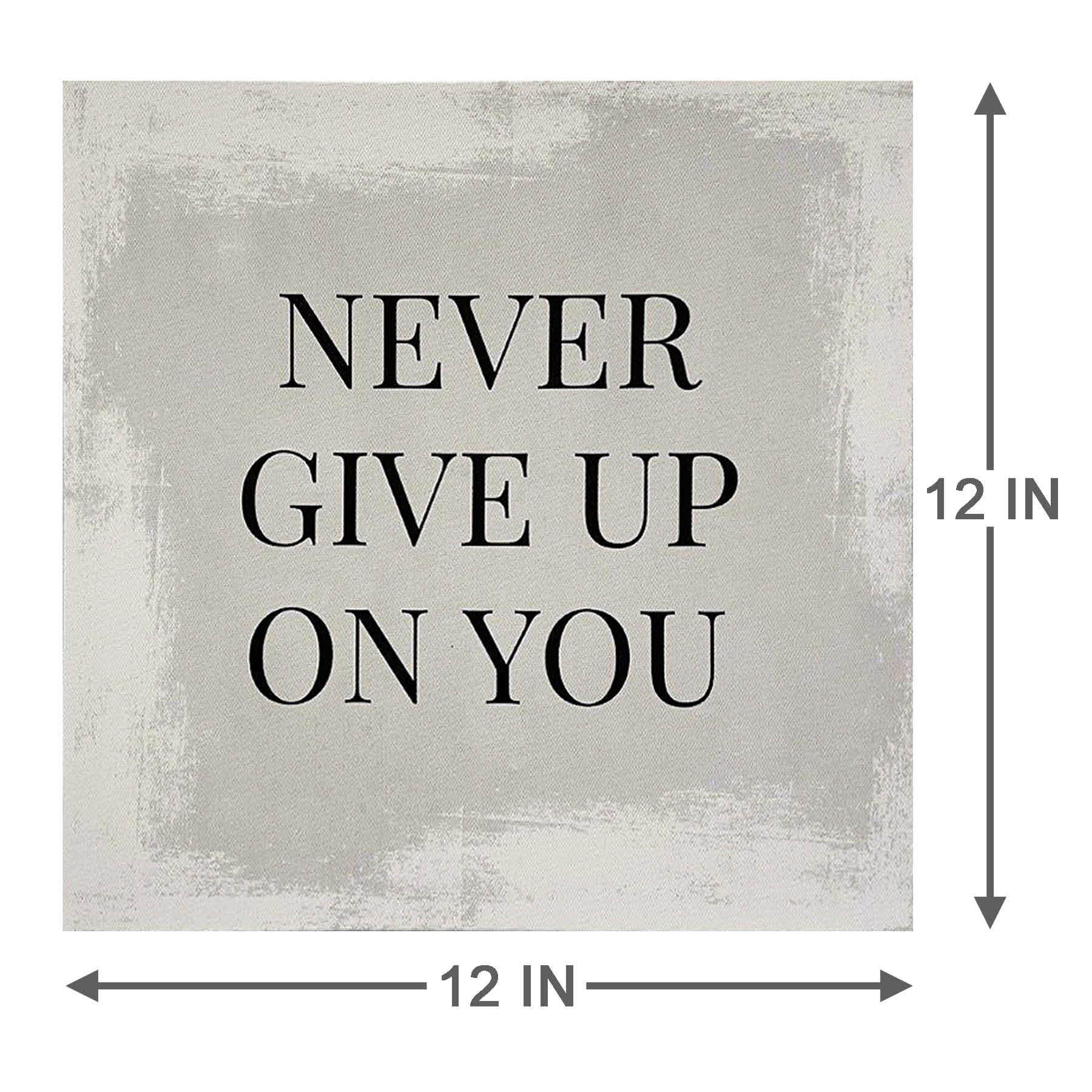 Laila Ali Never Give Up on You Canvas Wall Sign, 12"