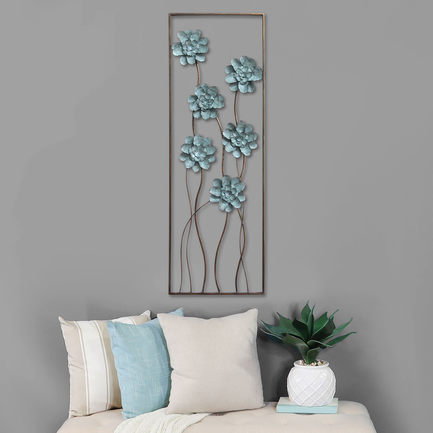 Flower Panel Wall Art, 12x35