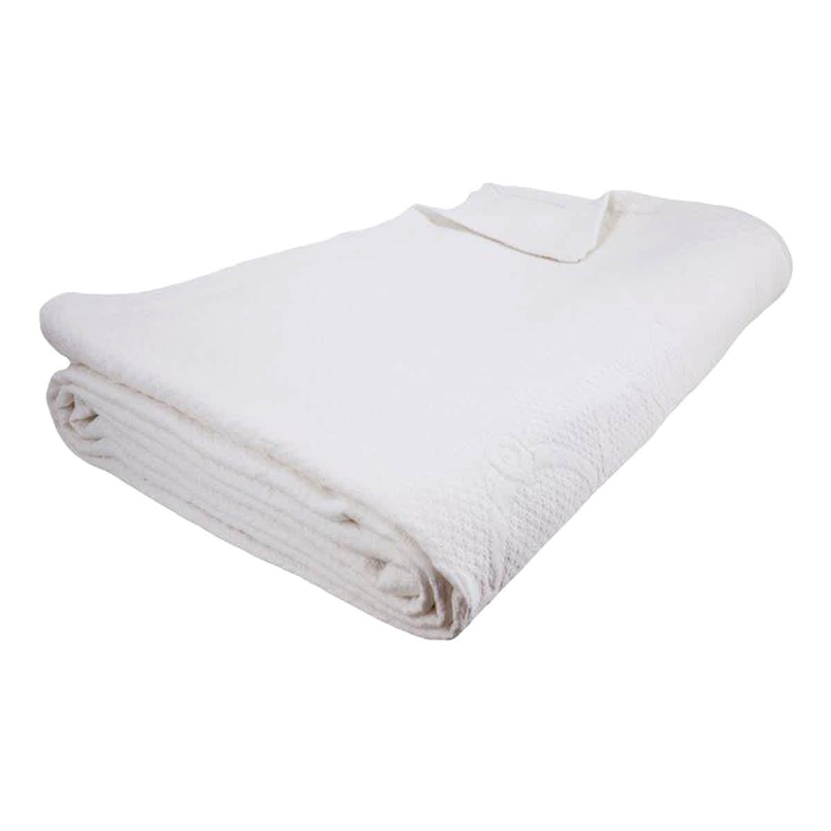 Providence 3-Piece White Link Trellis Matelasse Coverlet Set, Full/Queen