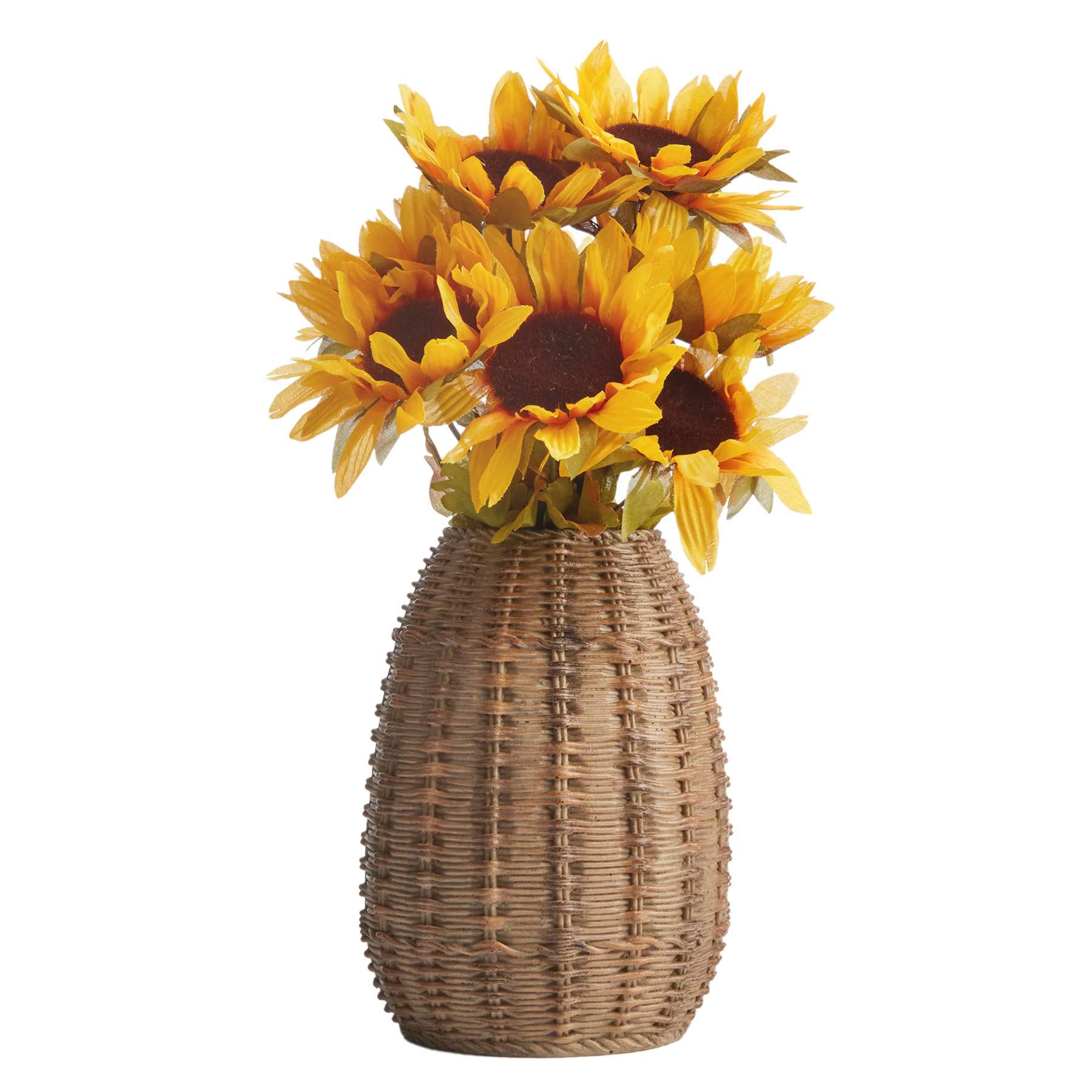 Honeybloom Brown Woven Vase, 8"