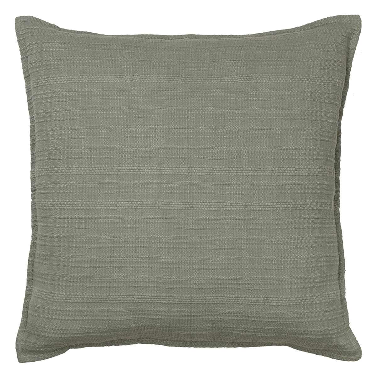 Honeybloom Green Striped Slub Euro Throw Pillow, 24"