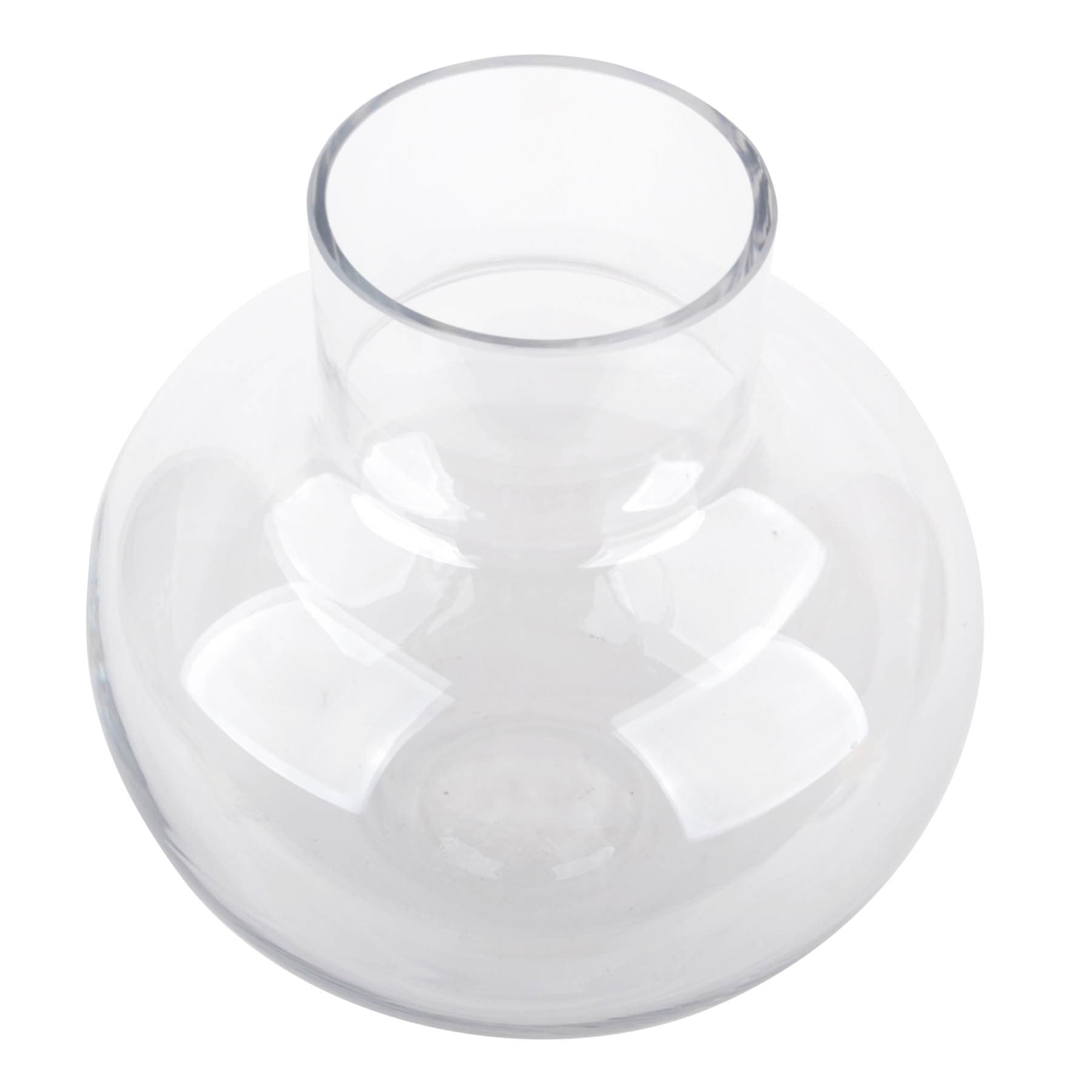 8In Clear Glass Vase