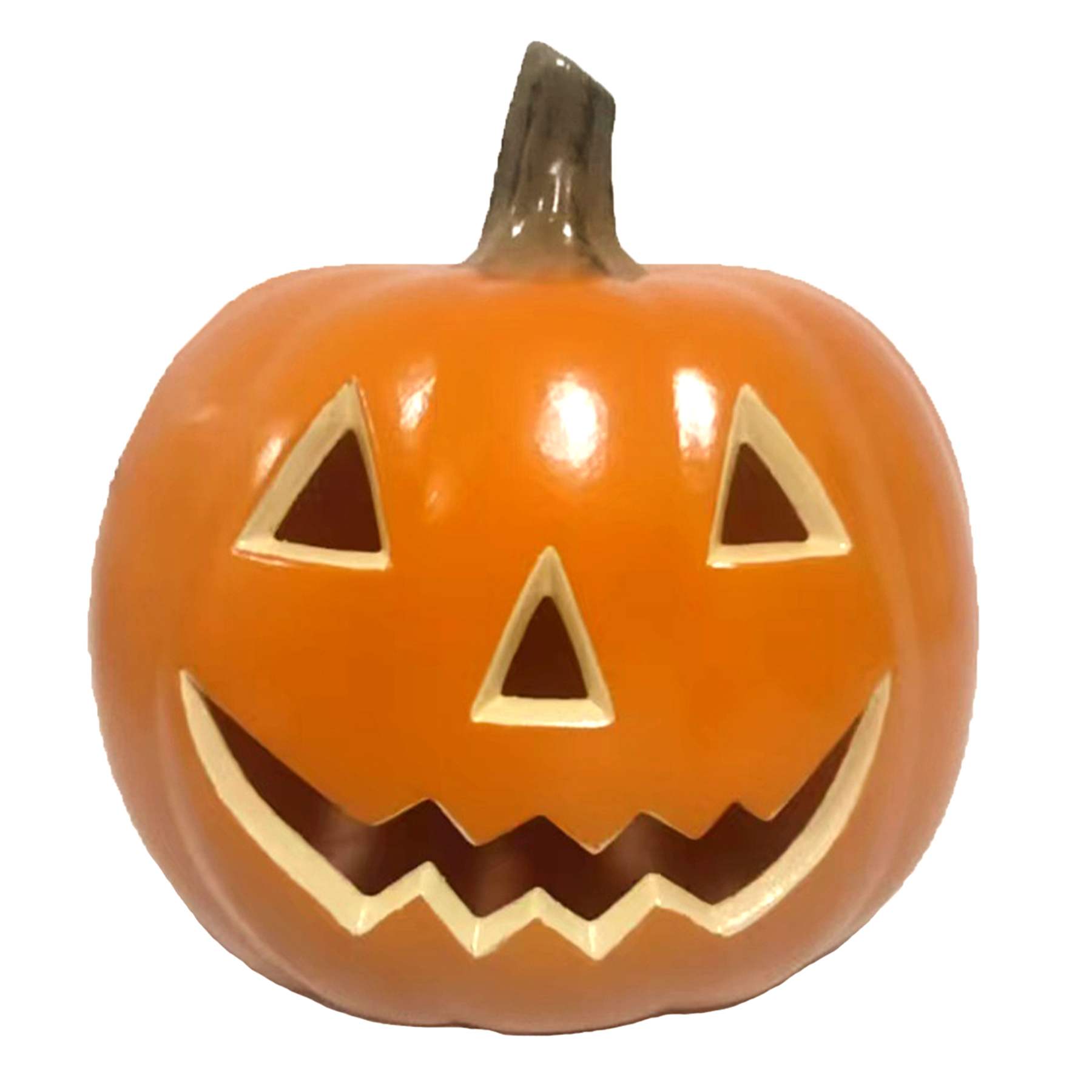 Orange Jack-o'-Lantern Blow Mold, 4"