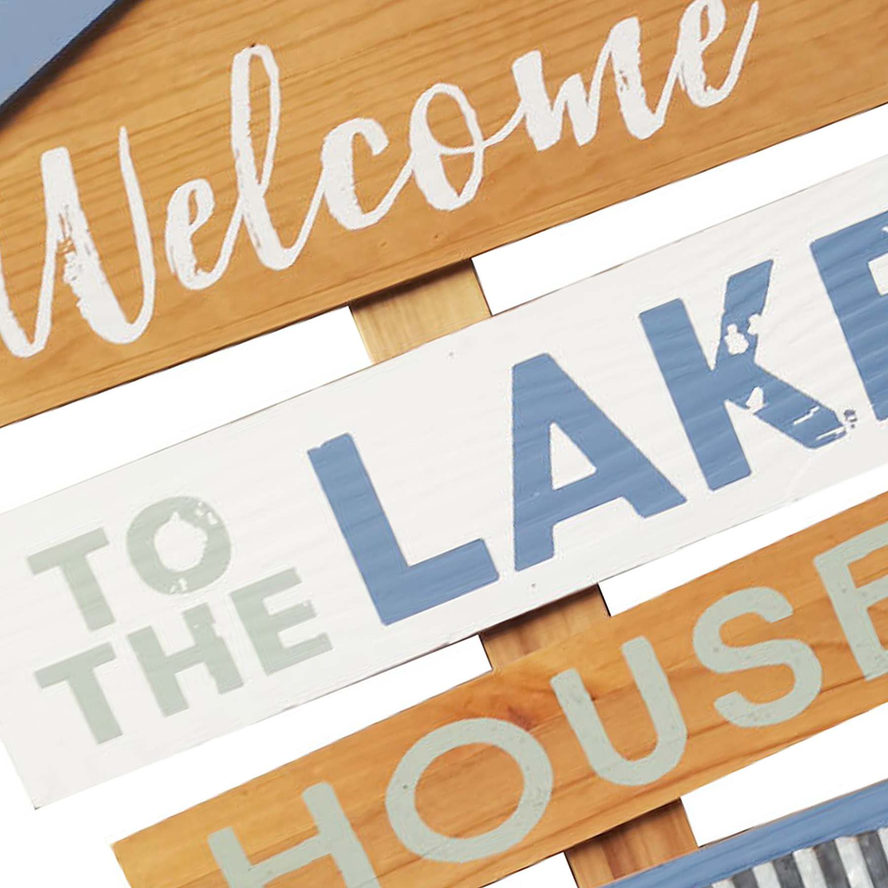 Welcome To The Lake House Wooden Yard Stake, 31"