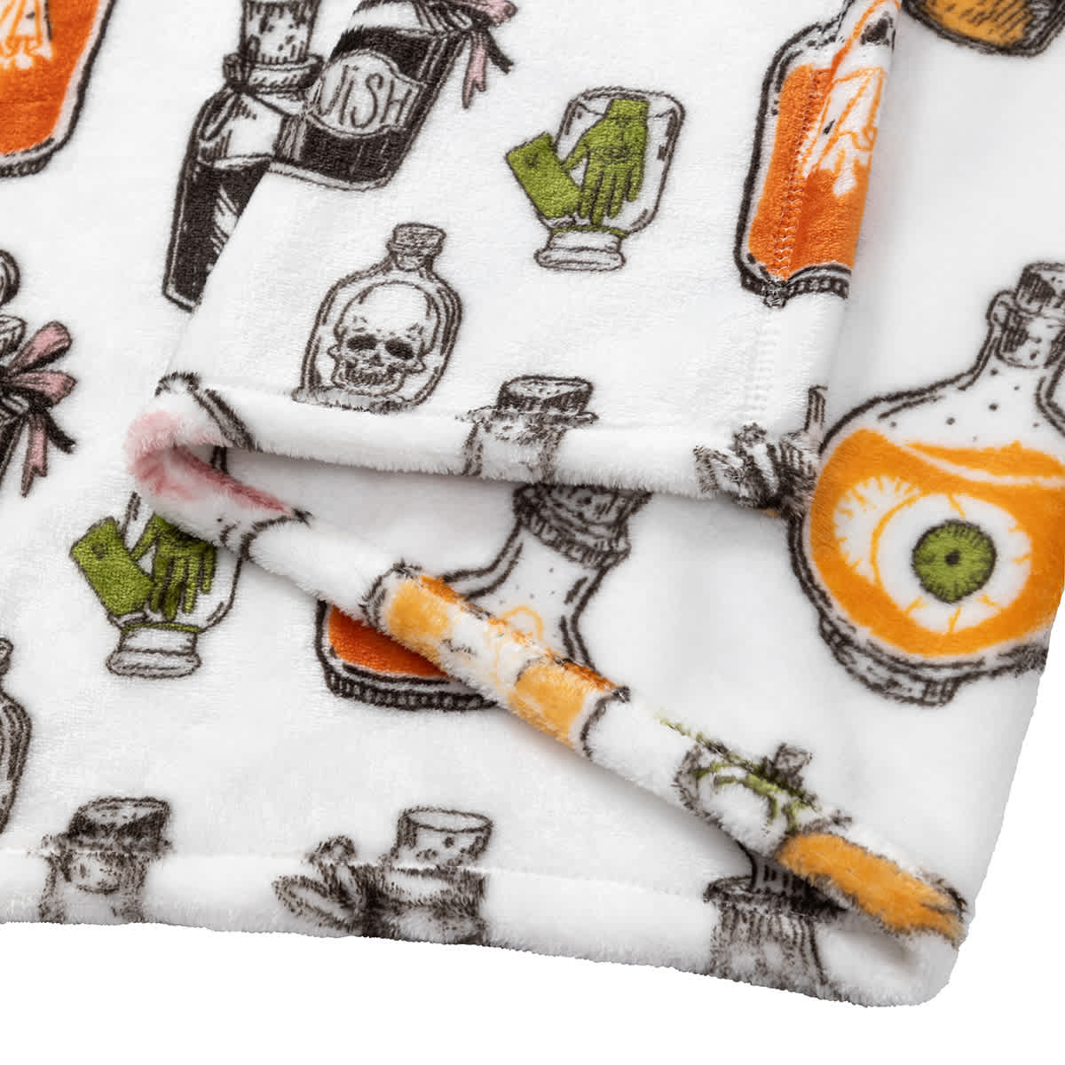 Spooky Poison Printed Plush Throw Blanket, 50x60