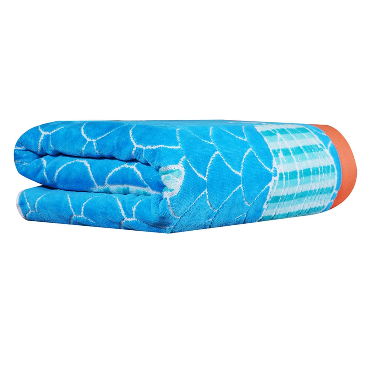 Blue Fish Jacquard Velour Beach Towel, 34x64