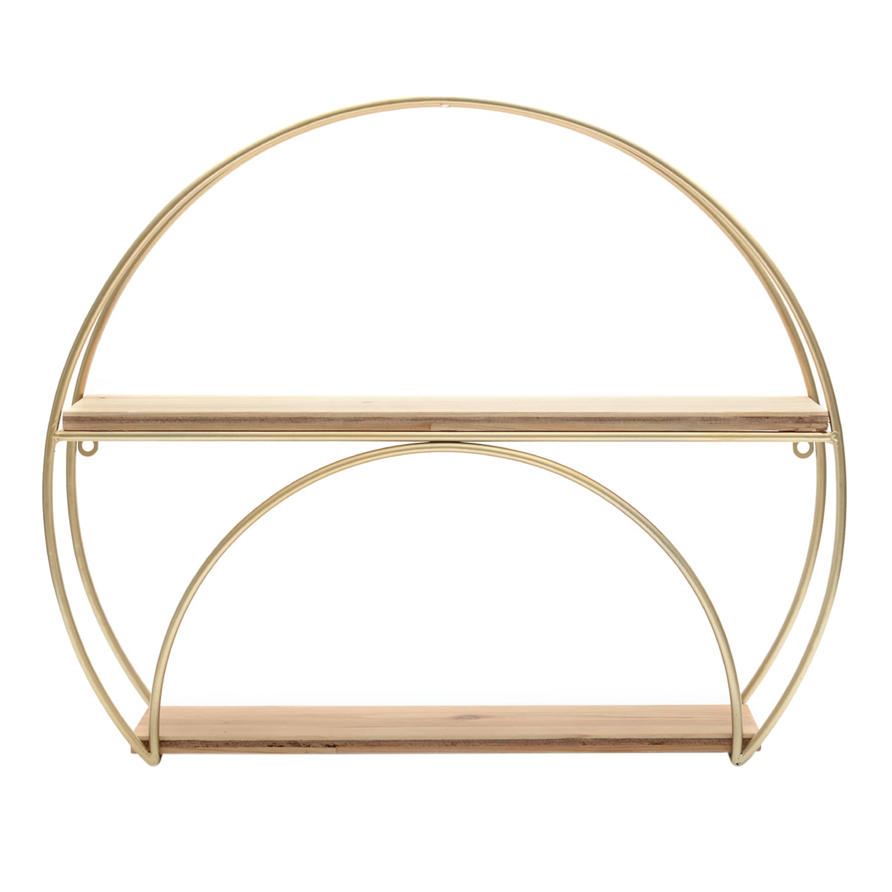 2-Tiers Round Wall Shelf, 24x20