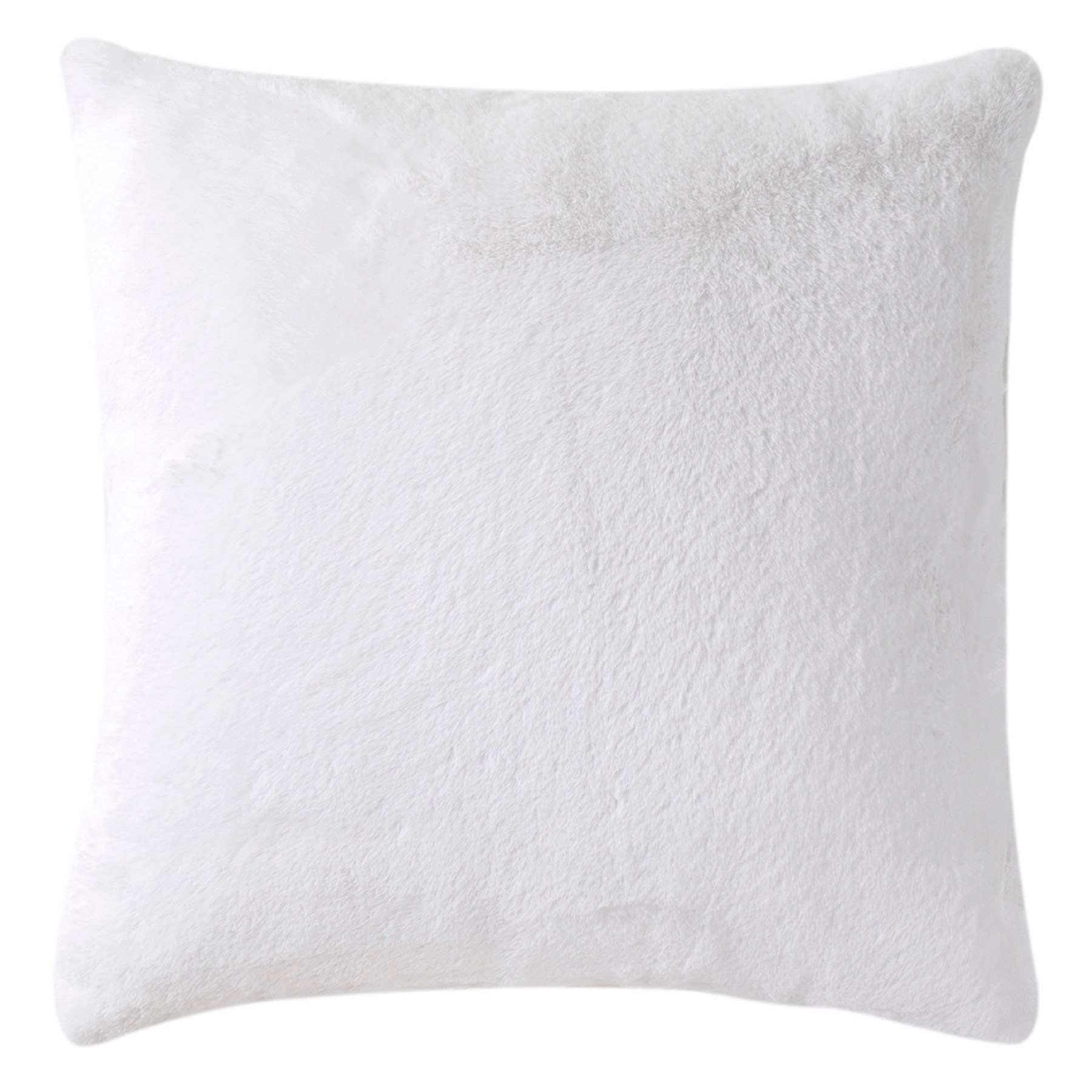 Bristol White Faux Fur Throw Pillow, 18"