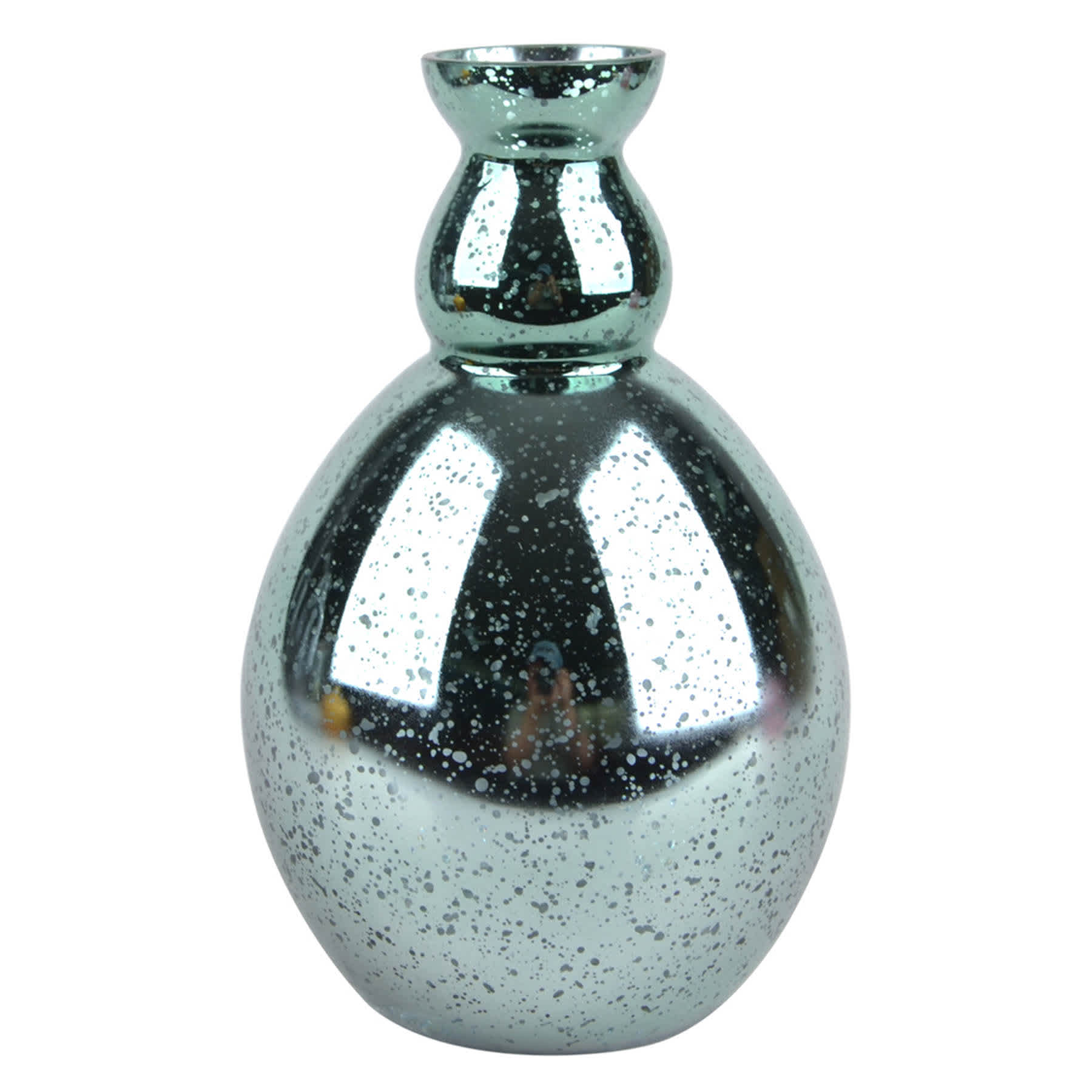 Found & Fable Light Green Mercury Glass Vase, 8"