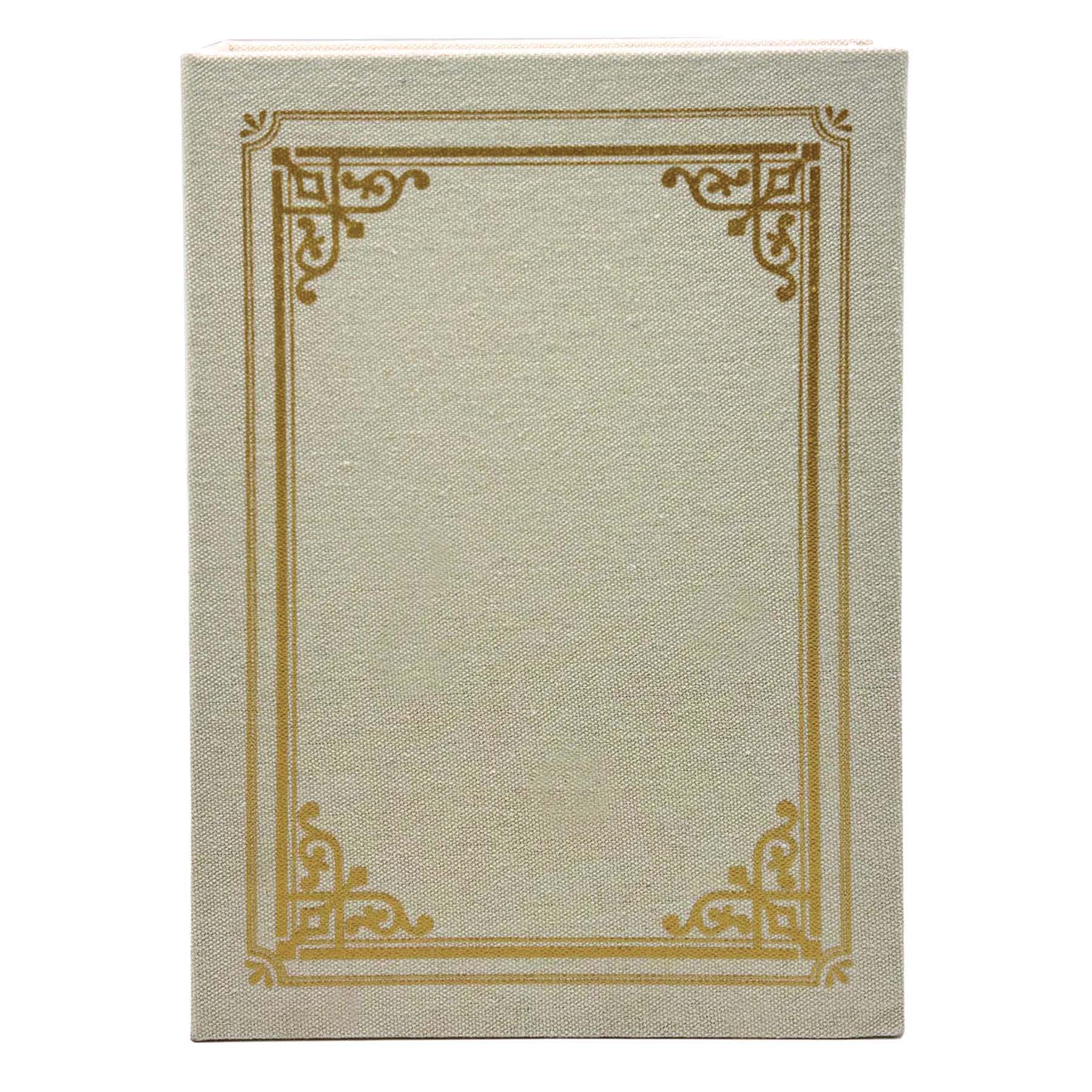 White Fabric Deco Book Box, 11"