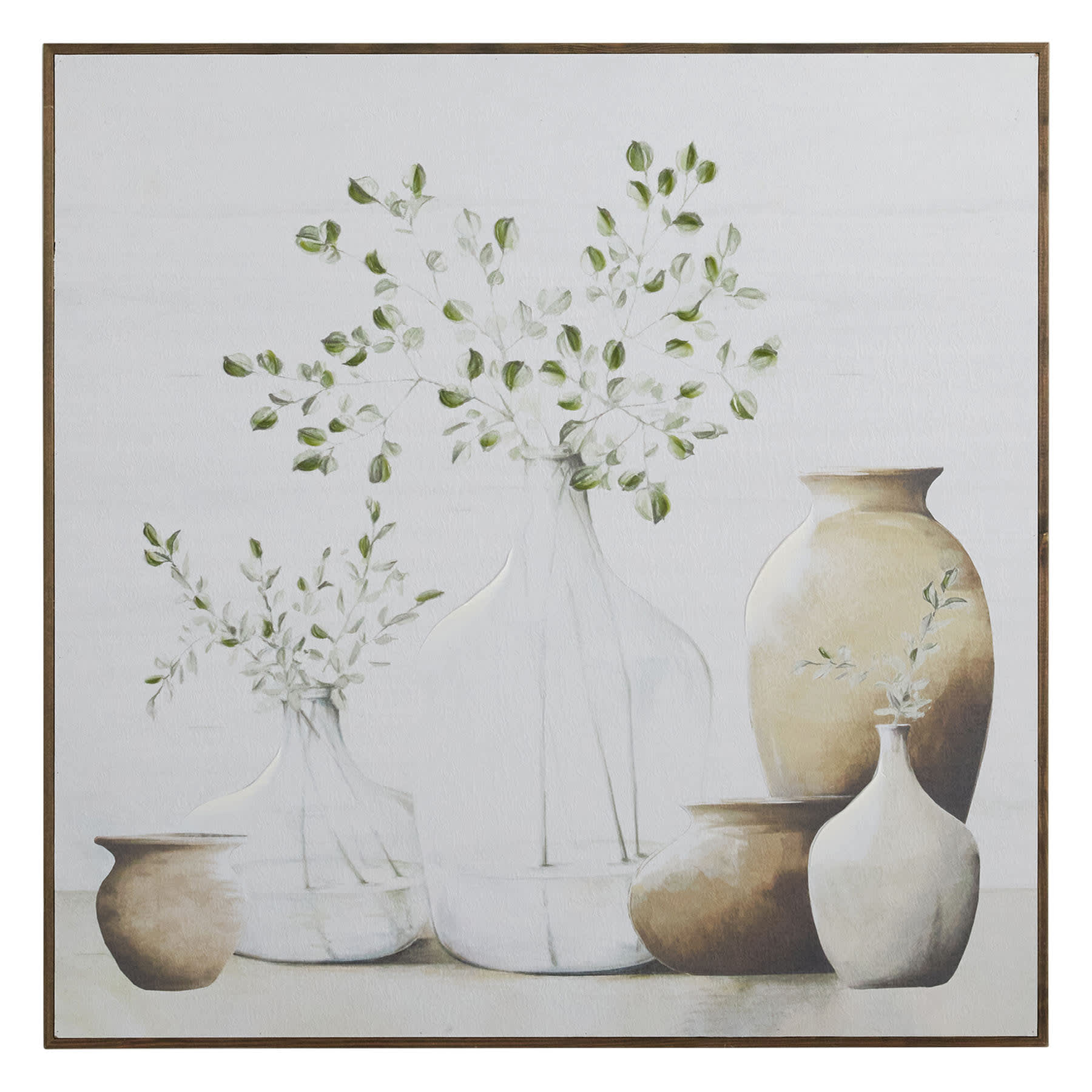 Honeybloom Framed Vases Canvas Wall Art, 30"