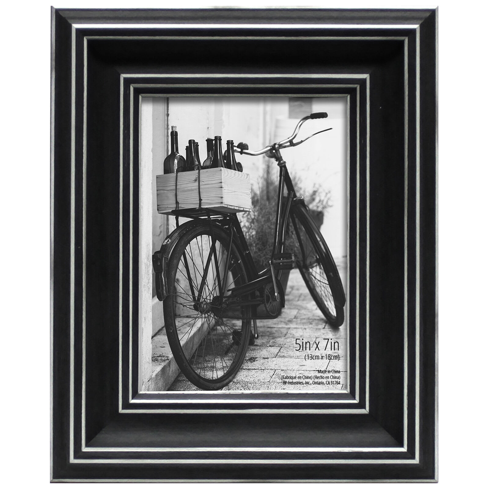 Black & Whitewash Tabletop Picture Frame, 5x7