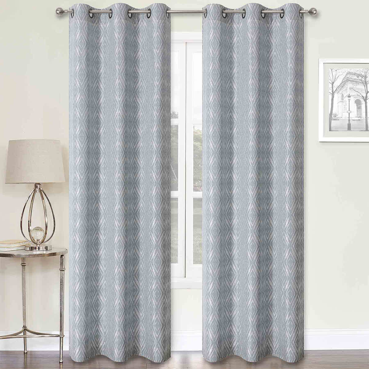 2-Pack Blue Light Filtering Grommet Curtain Panels, 84"
