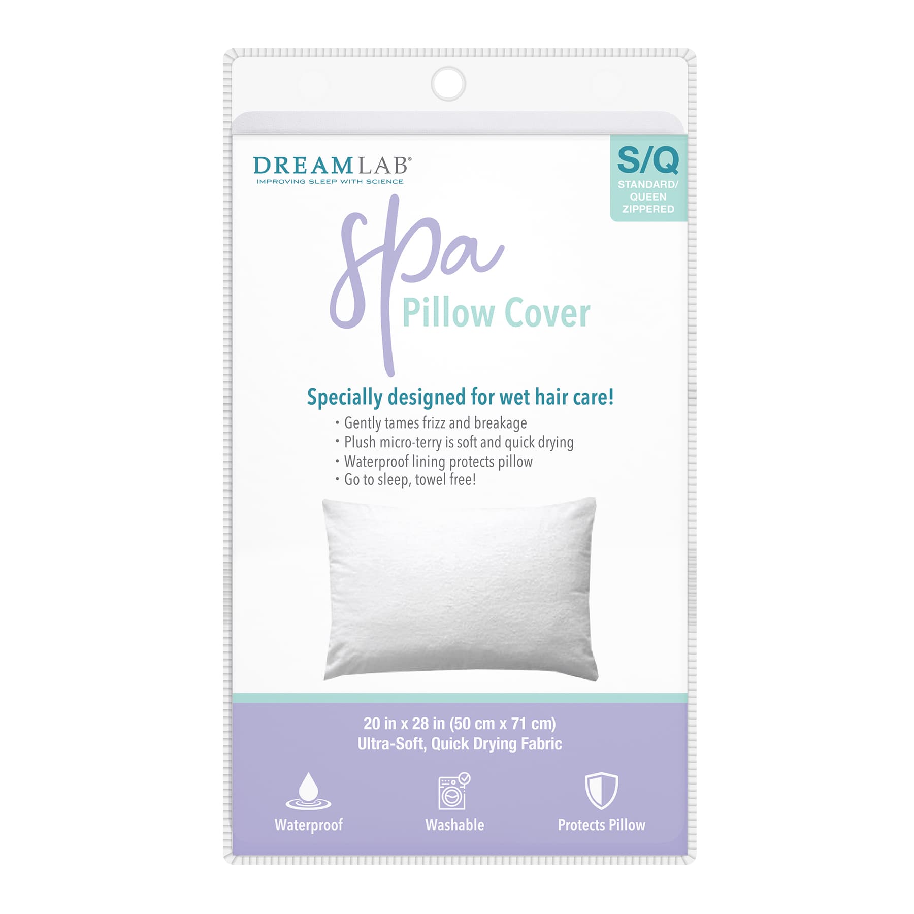 Dreamlab Spa Bed Pillow Cover, Standard/Queen