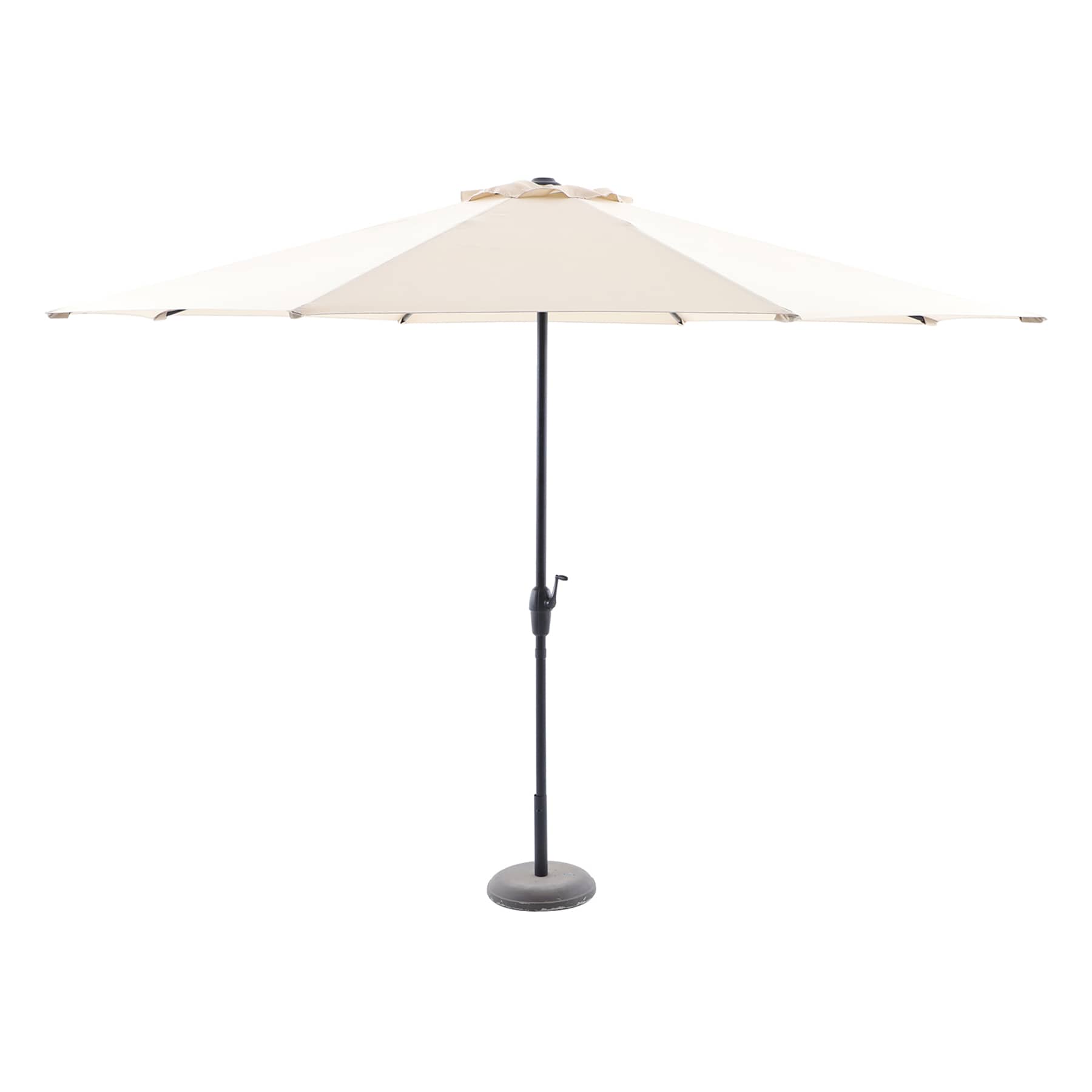 Tan Crank Round Patio Umbrella, 11'