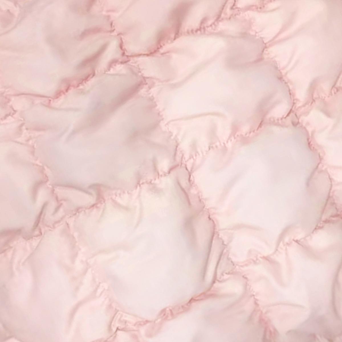 Light Pink Puffer Quilted Throw Pillow, 18"
