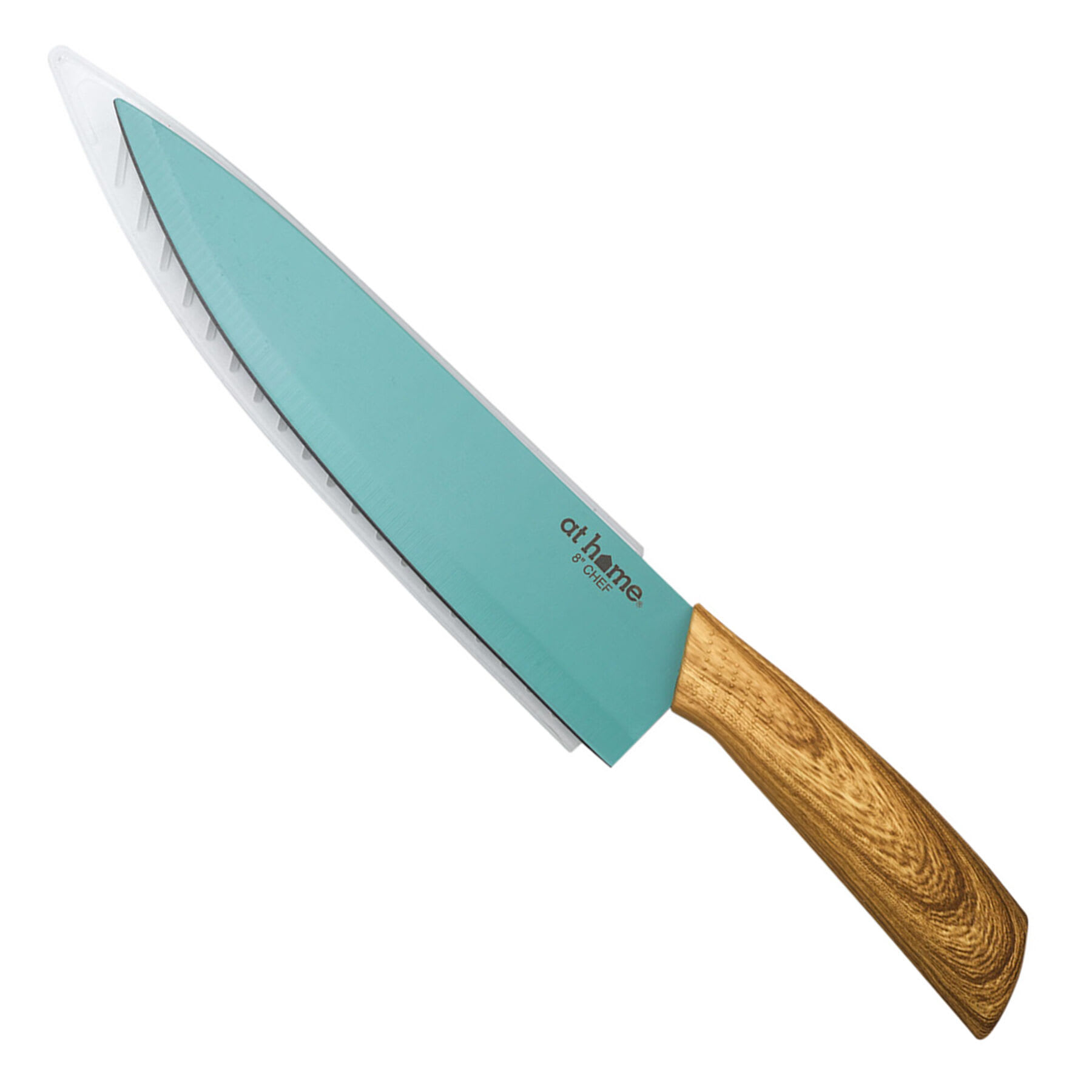 10-Piece Wood-Look Handle Non-Stick Knife & Sheath Set