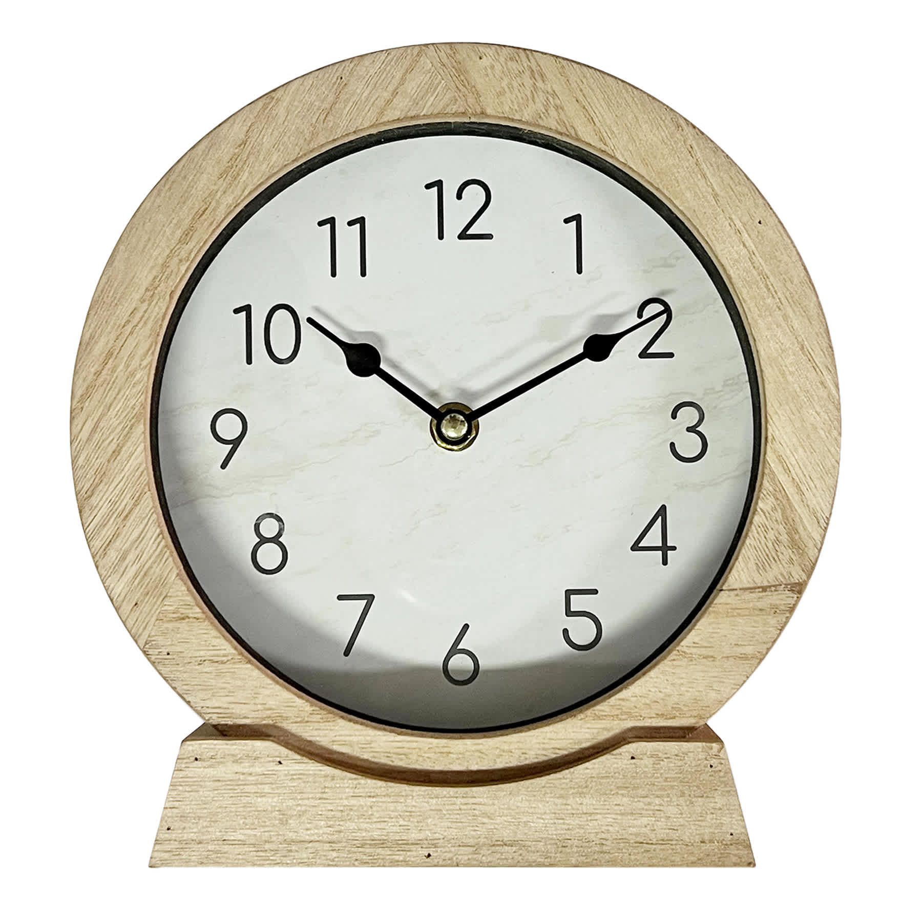 Ty Pennington Wooden Round Clock, 8"