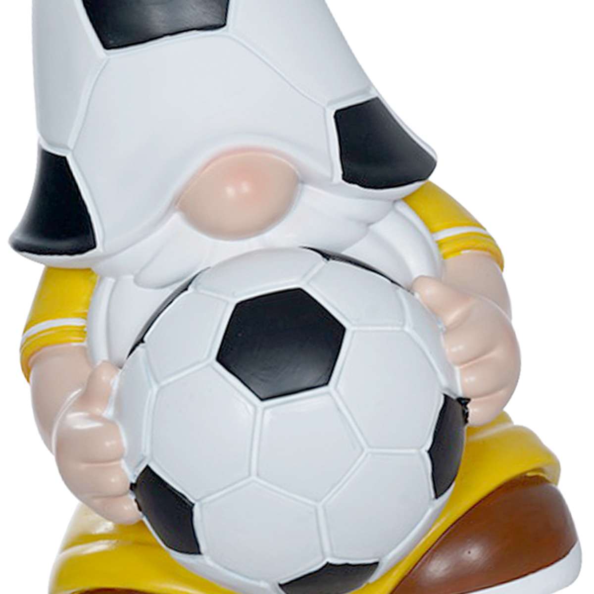 Soccer Gnome Outdoor Garden Statue, 10"